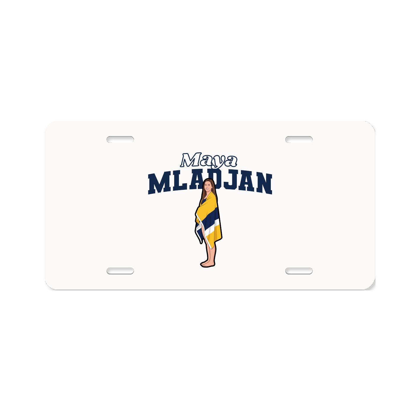 License Plate — Name Arch in Classic