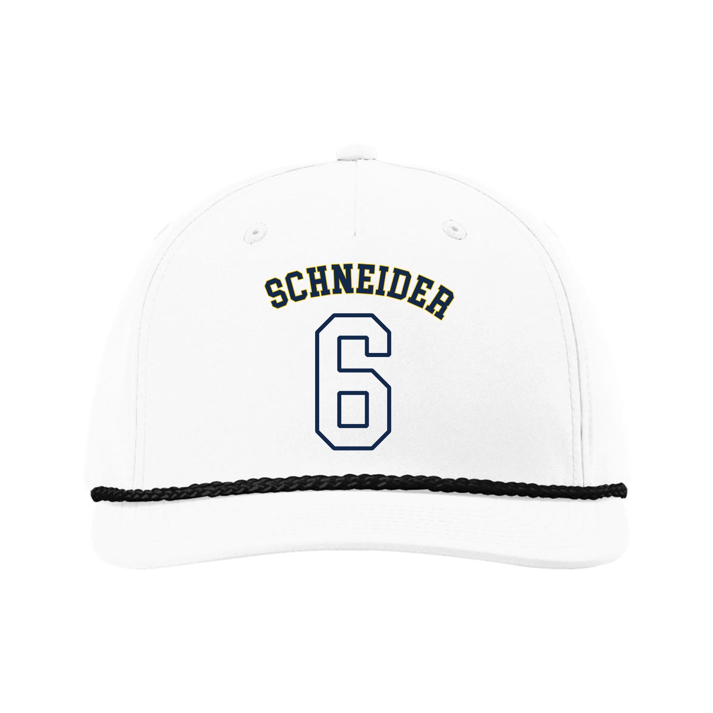 Five-Panel Classic Rope Cap — Shirsey Arch in White