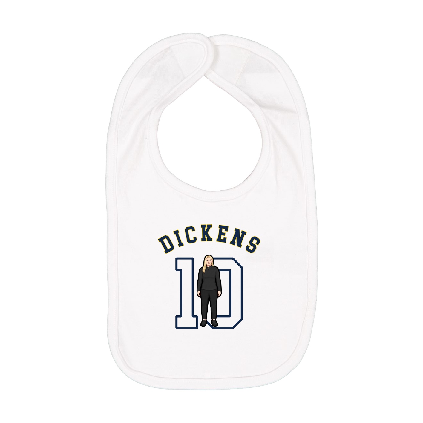 Infant Bib — Shirsey Arch in White