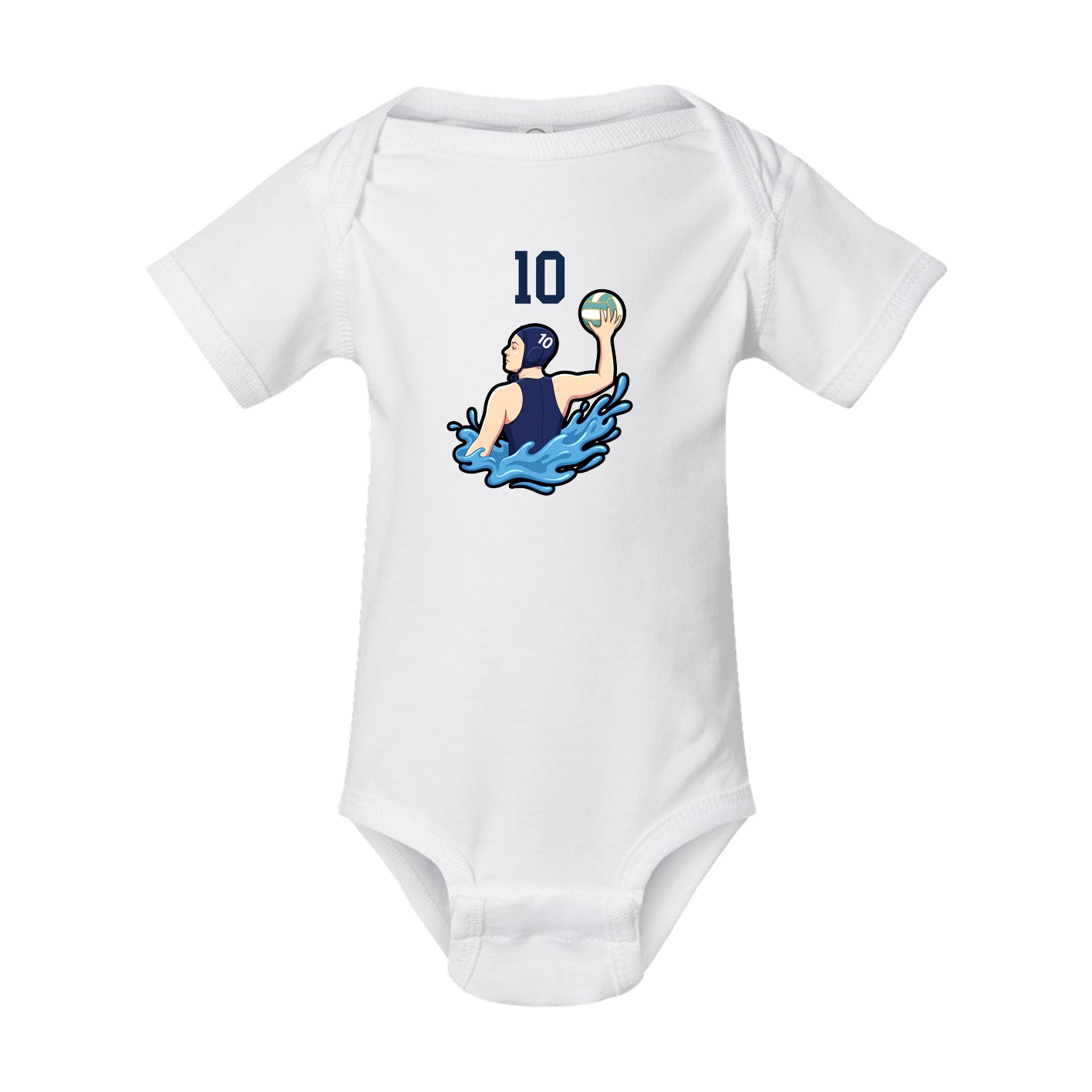 Baby Onesie — Number Top in White
