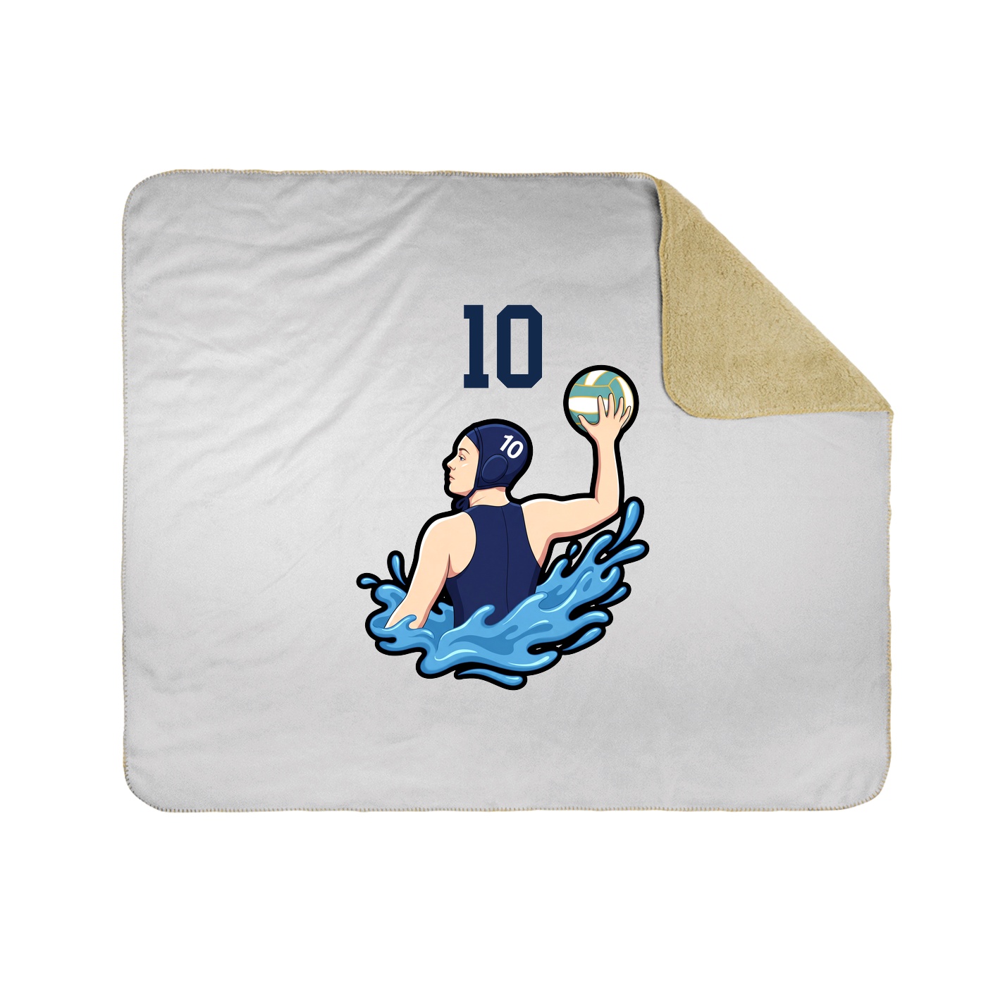 Throw Blanket — Number Top in White
