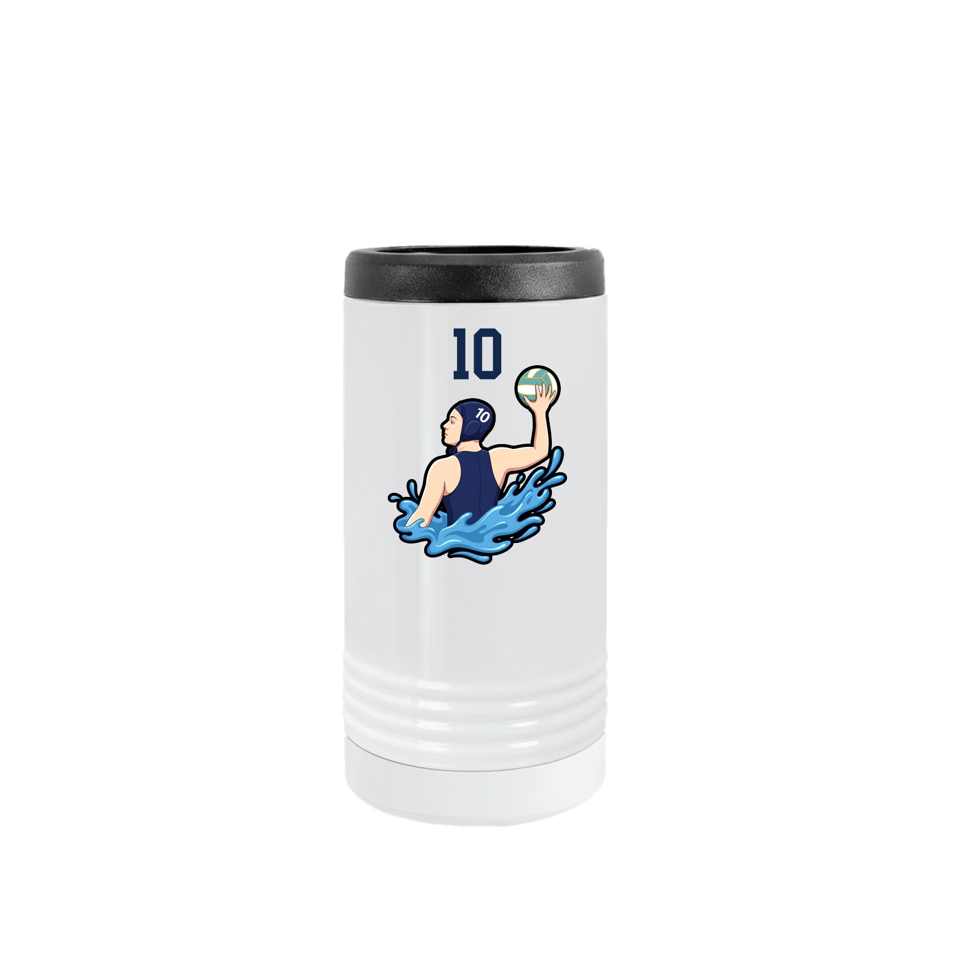 Slim Beverage Holder — Number Top in White