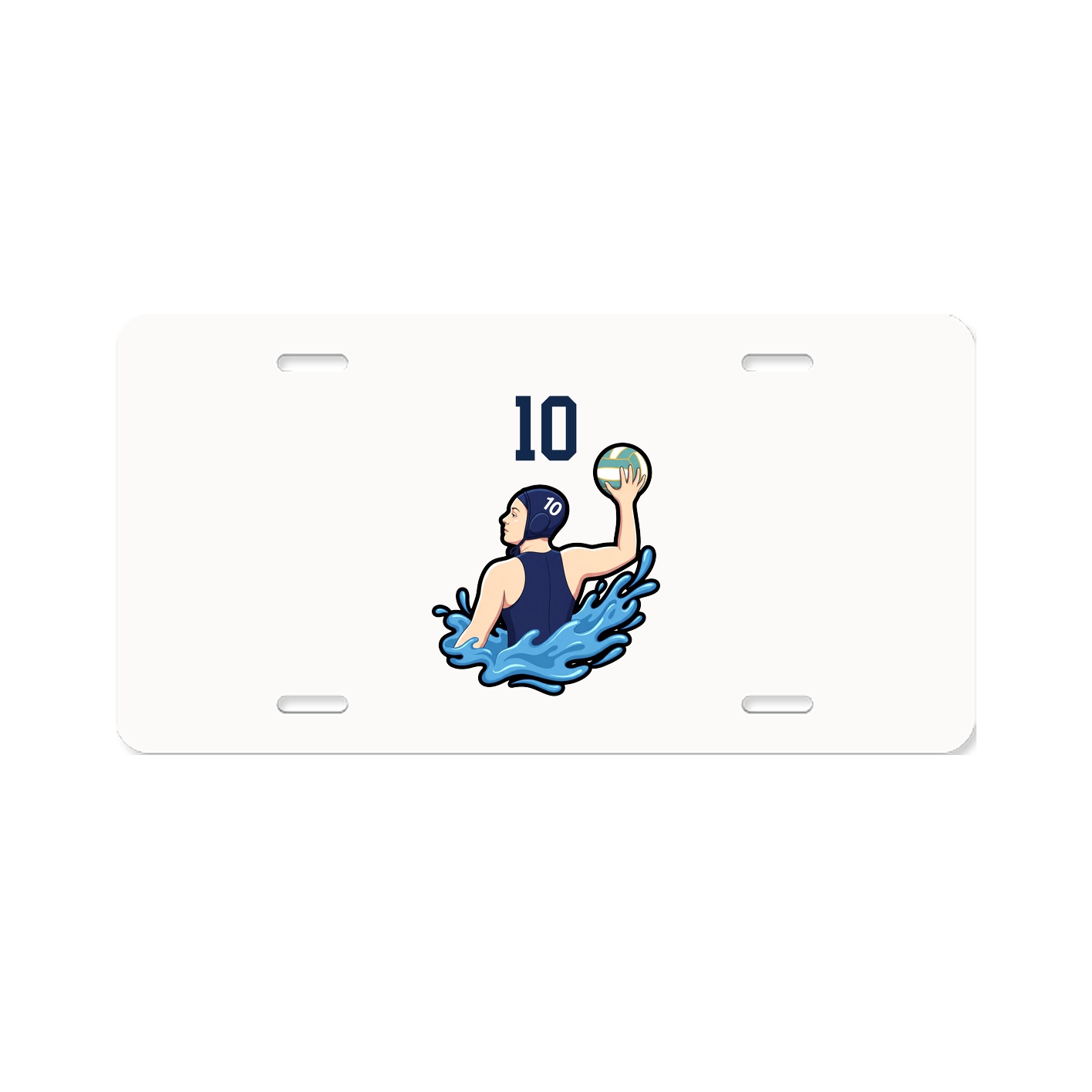 License Plate — Number Top in Classic