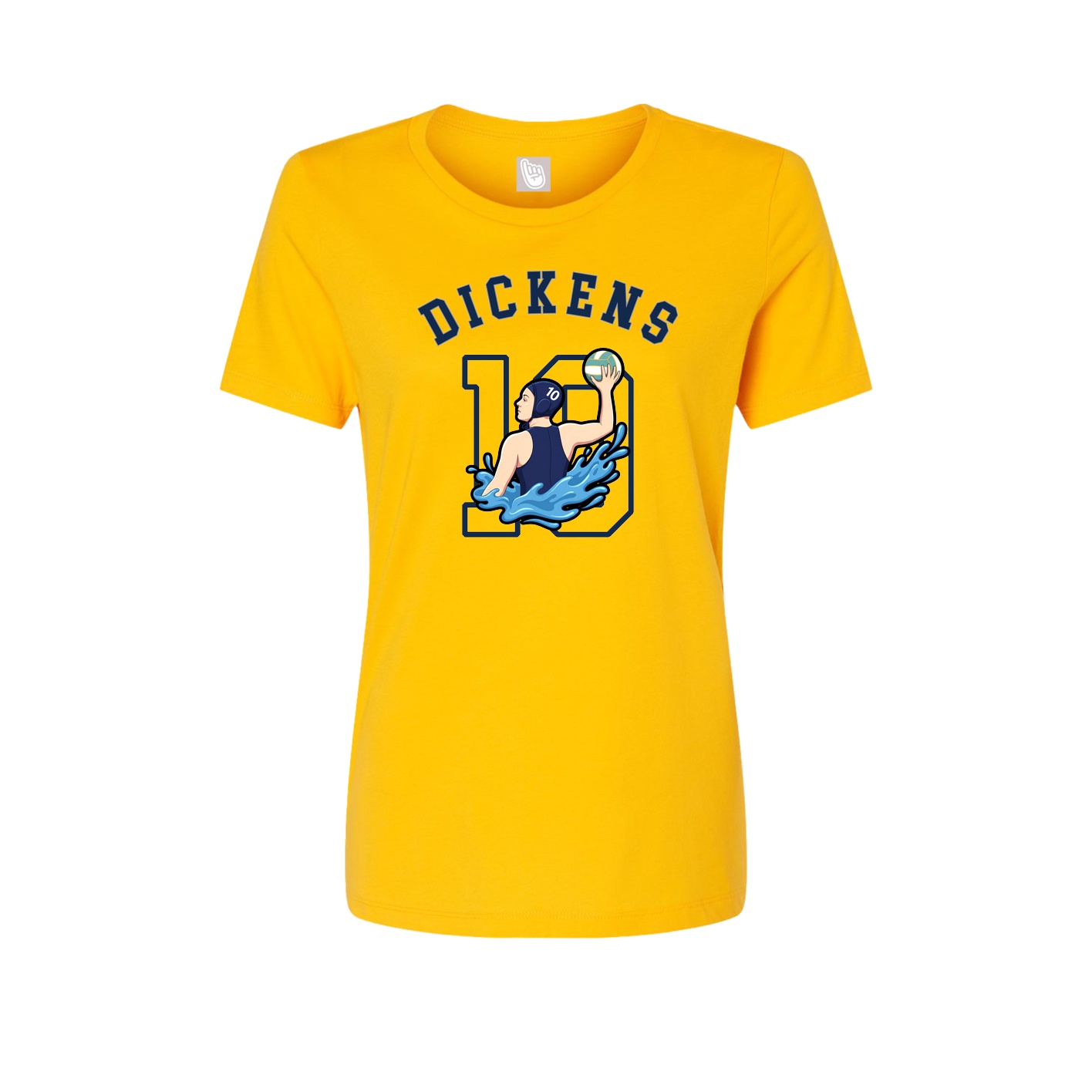 Fitted Women's Tee — Shirsey Arch in Gold