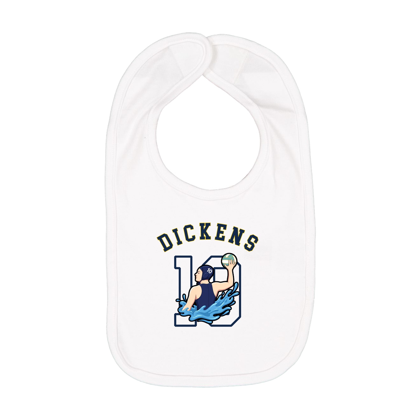 Infant Bib — Shirsey Arch in White