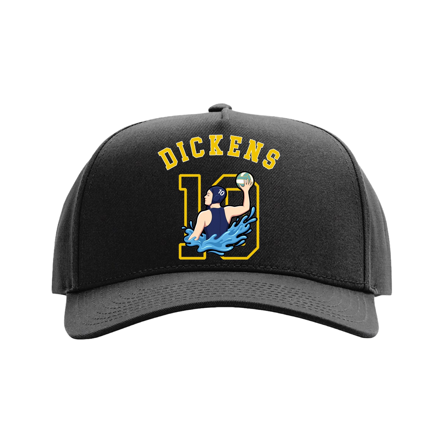Full Fabric Five-Panel Champ Cap — Shirsey Arch in Black