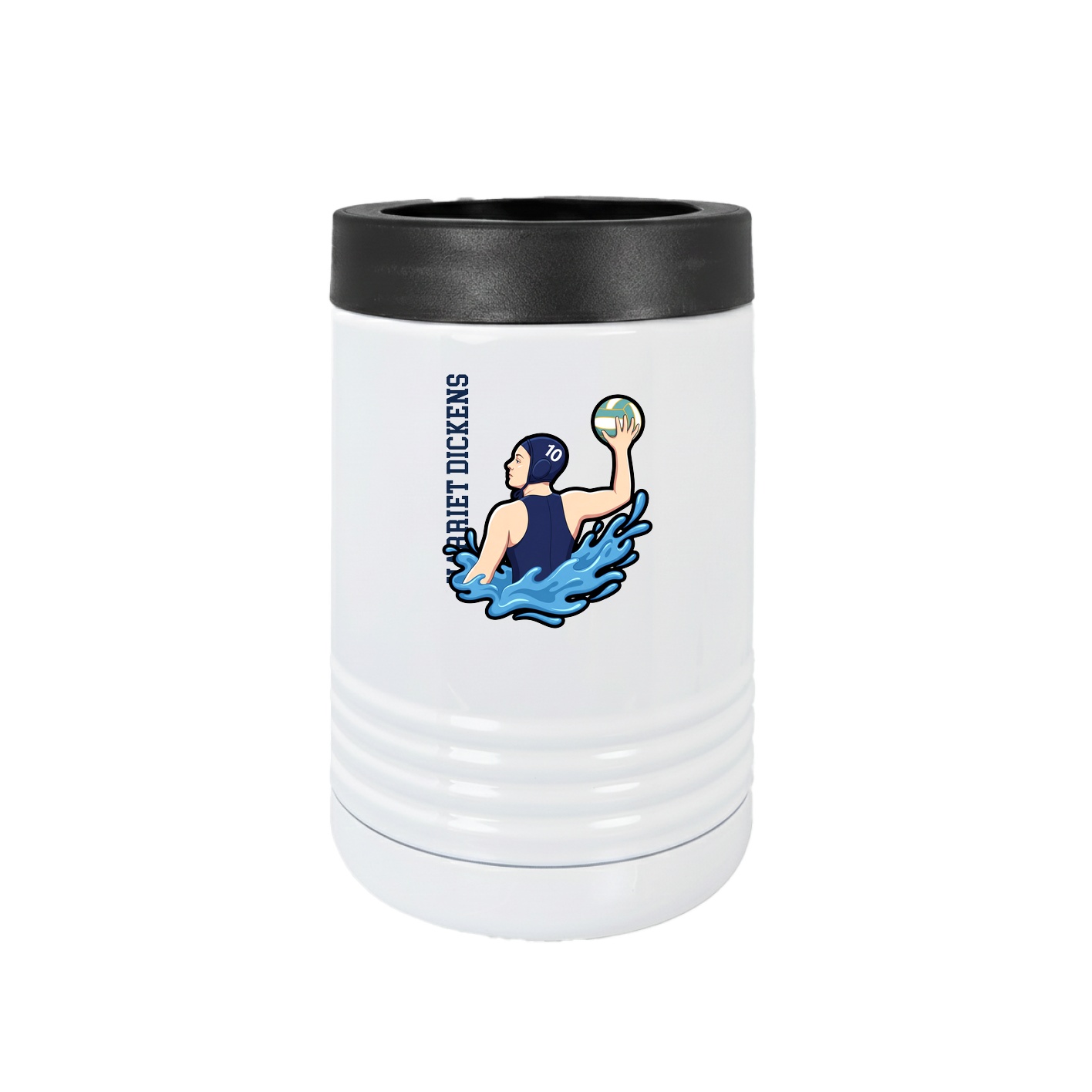 Beverage Holder — Name Vertical in White