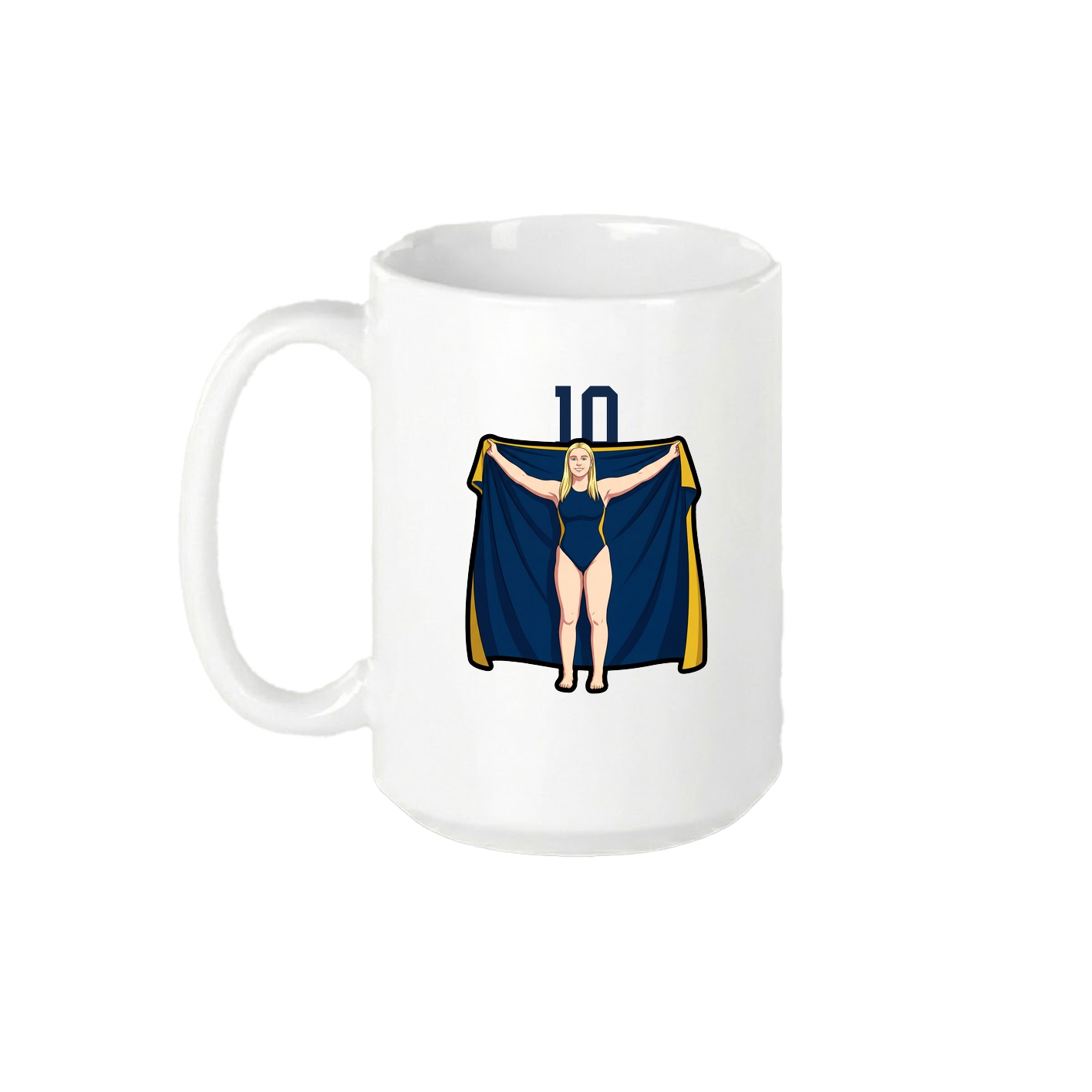 15oz Coffee Mug — Number Top in White