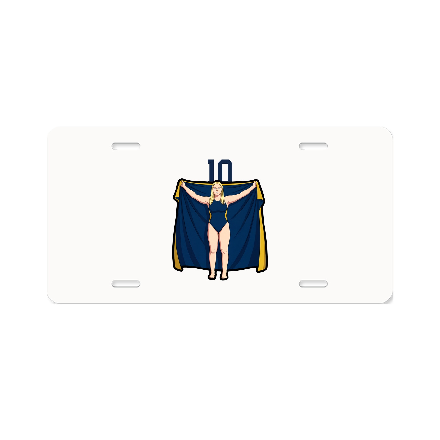 License Plate — Number Top in Classic