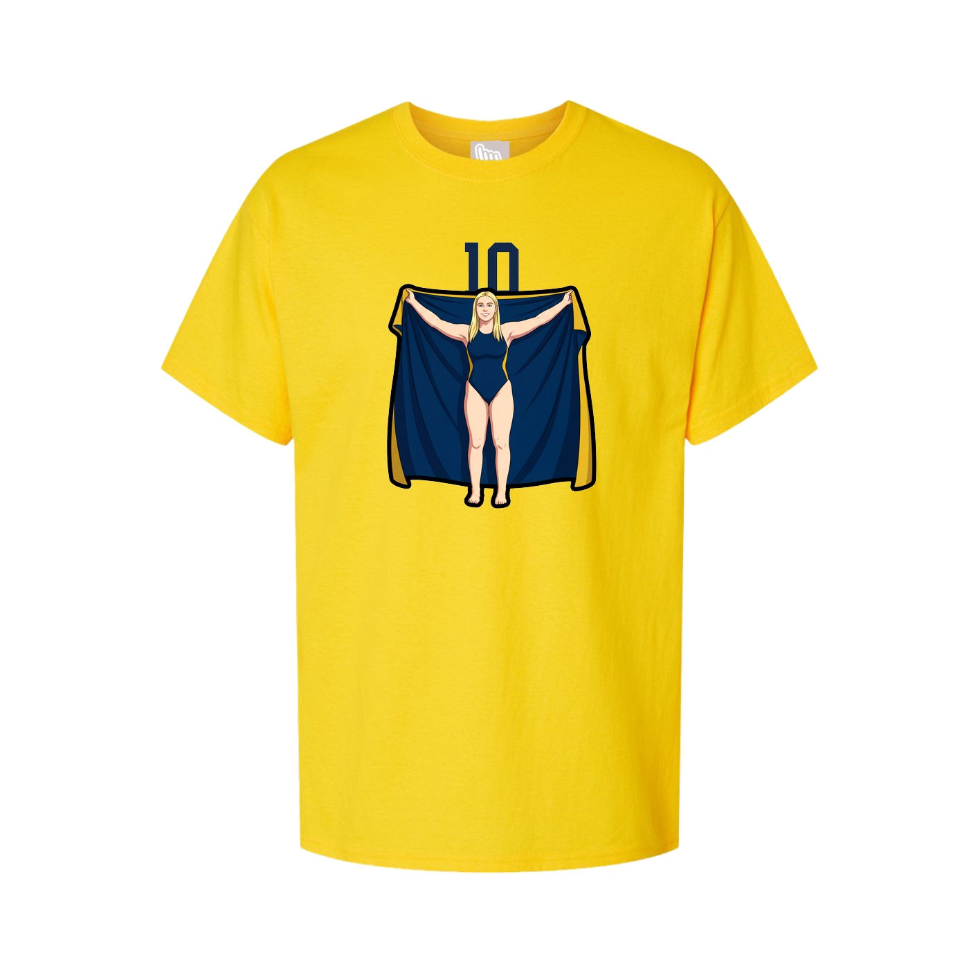 Youth Tee — Number Top in Gold