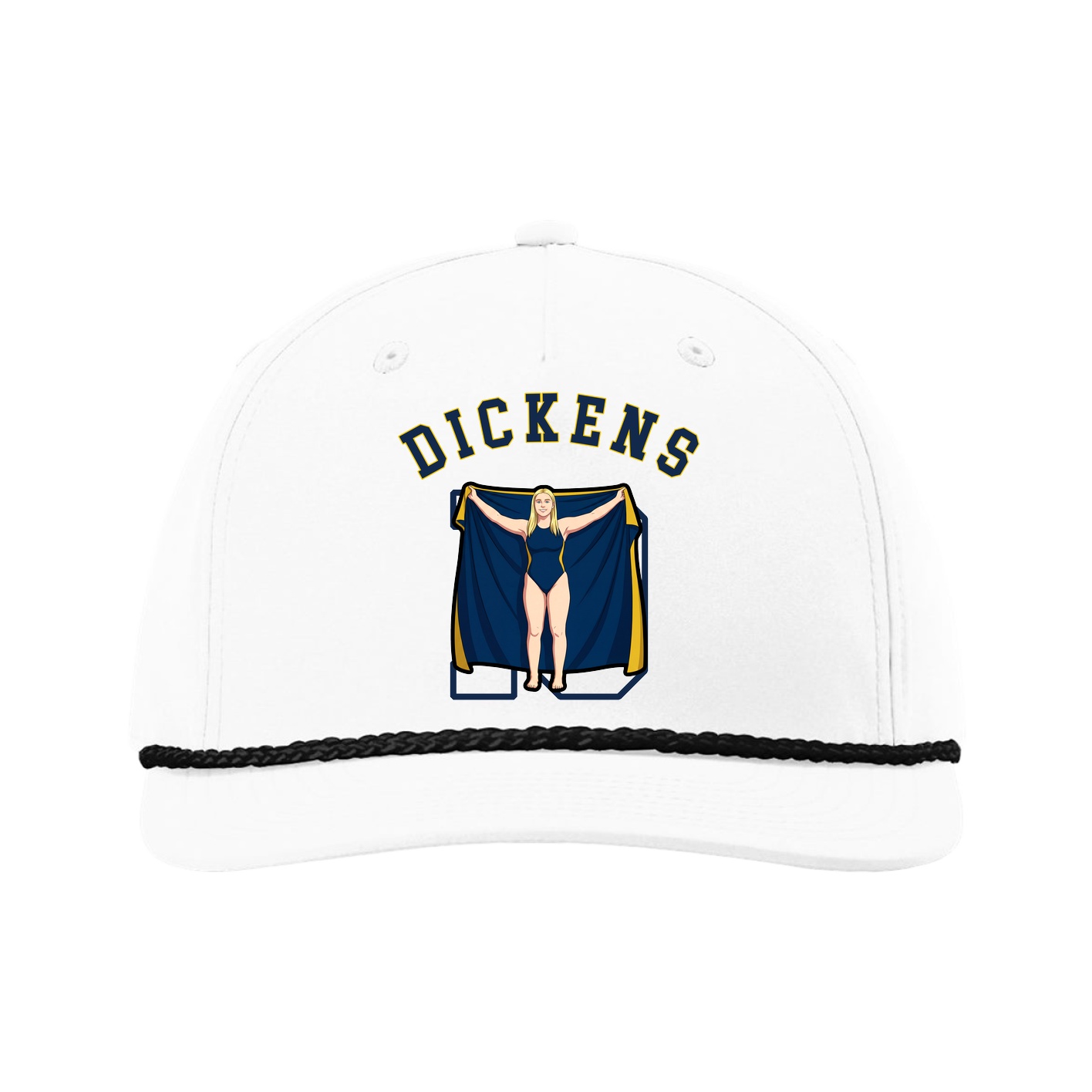 Five-Panel Classic Rope Cap — Shirsey Arch in White