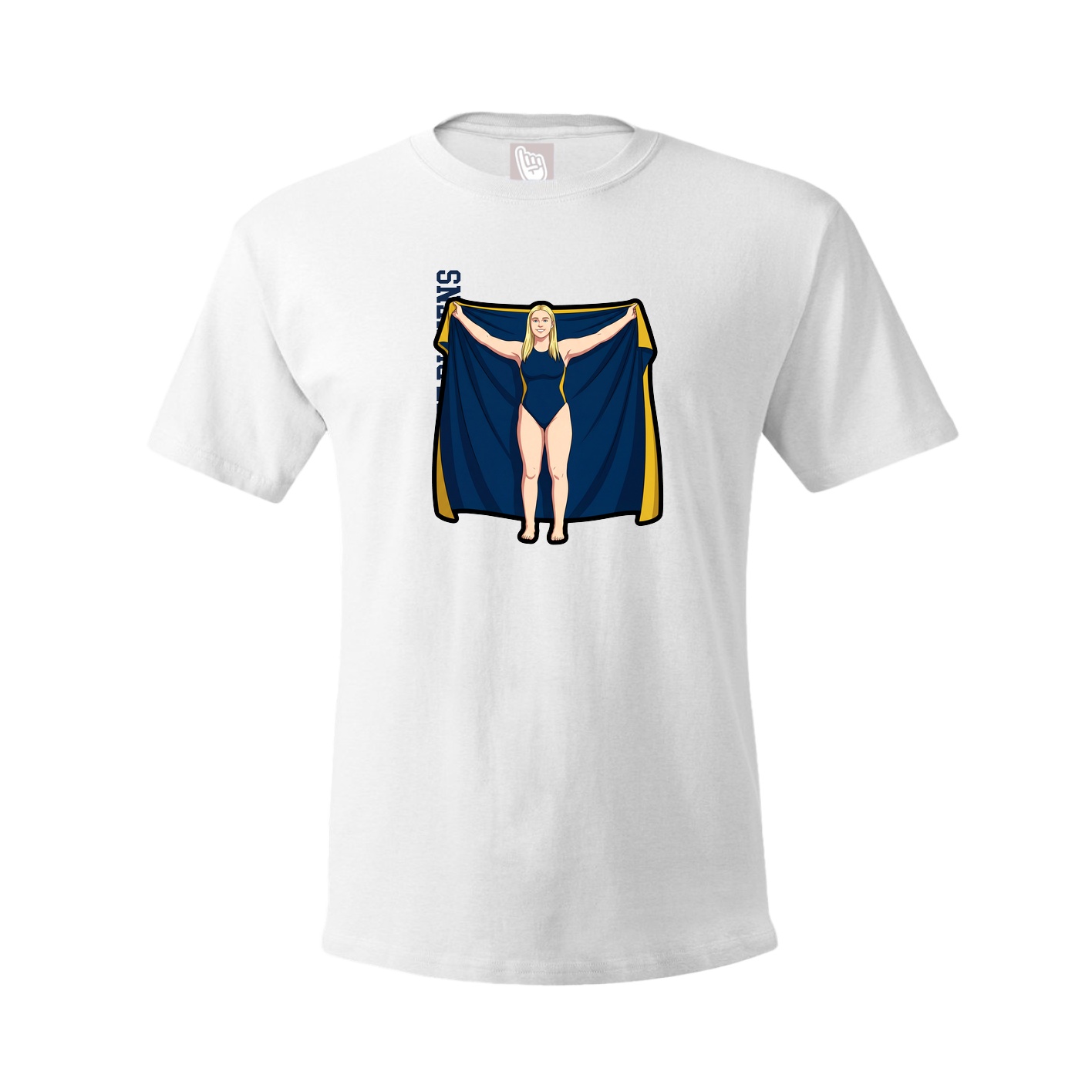 Tee — Name Vertical in White
