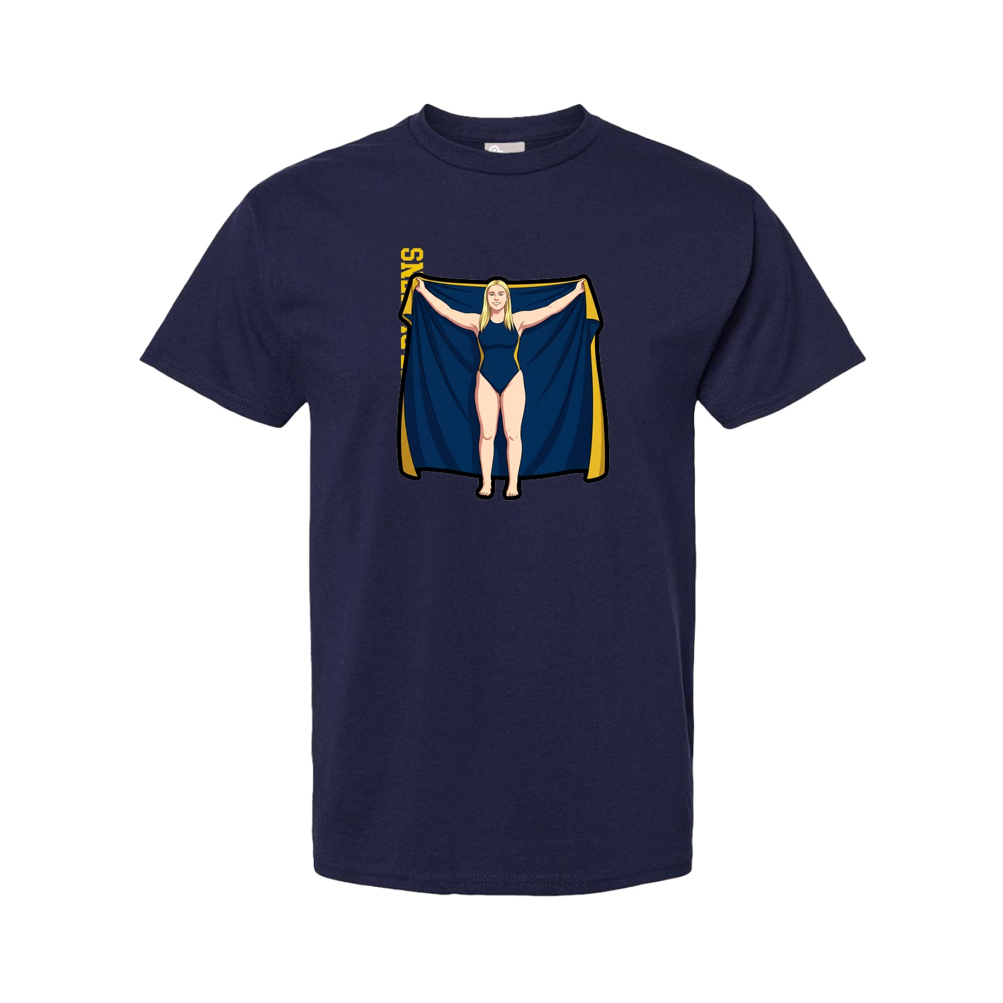 Youth Tee — Name Vertical in Navy