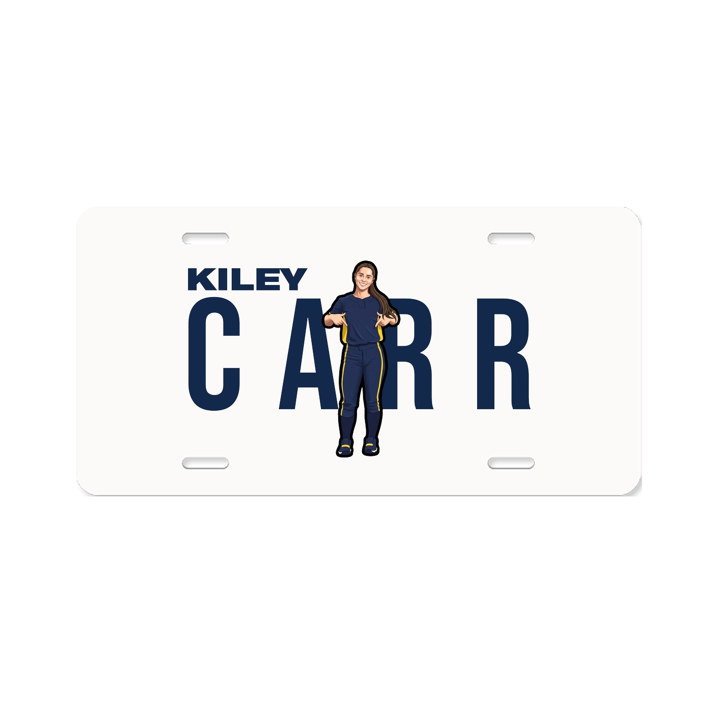 License Plate — Player Name in Classic