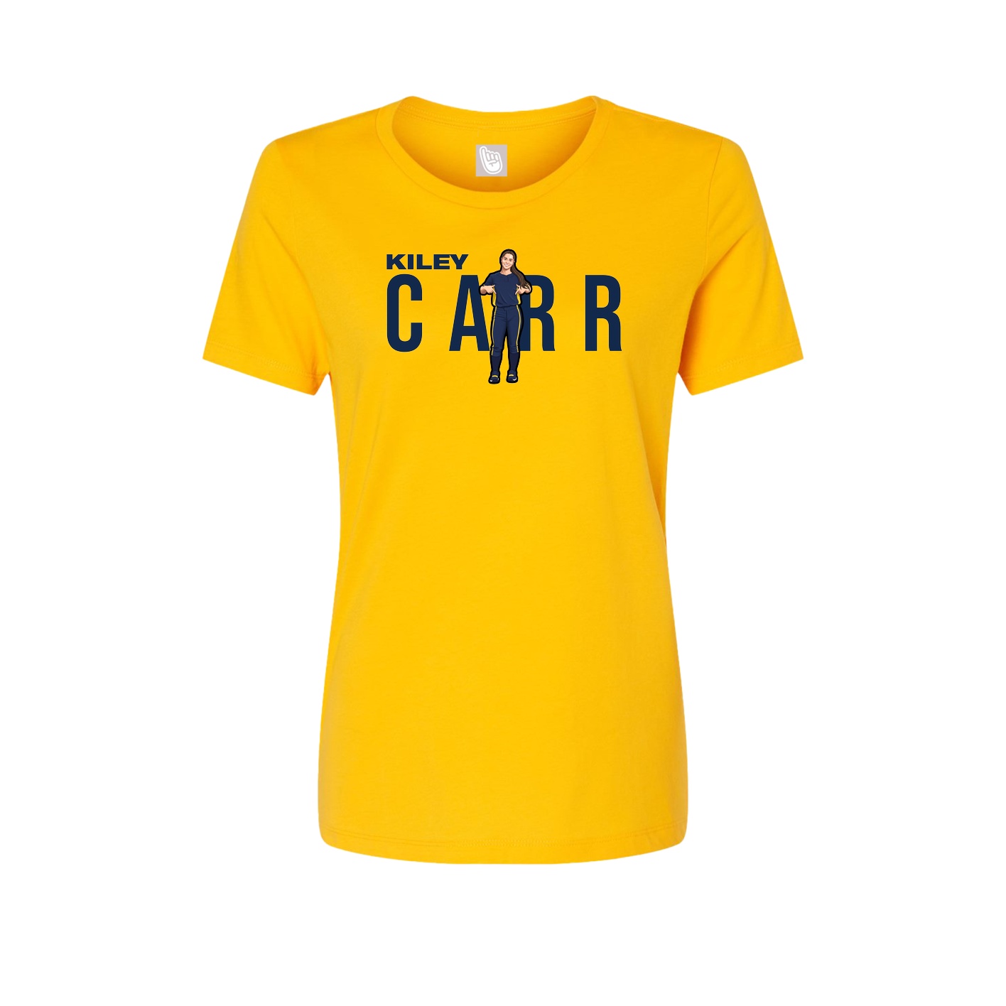 Fitted Women's Tee — Player Name in Gold