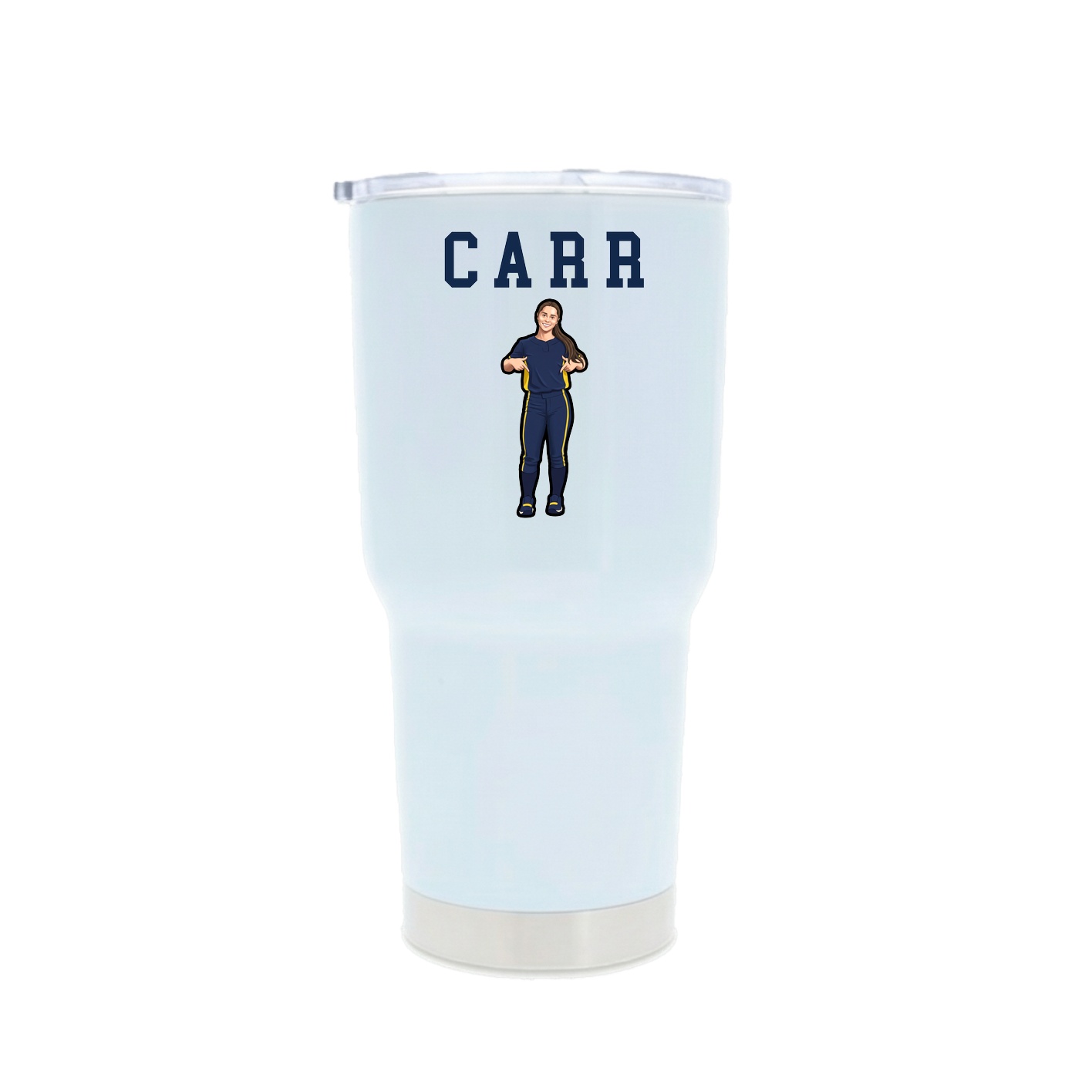 30oz Stainless Steel Tumbler — Shirsey in White