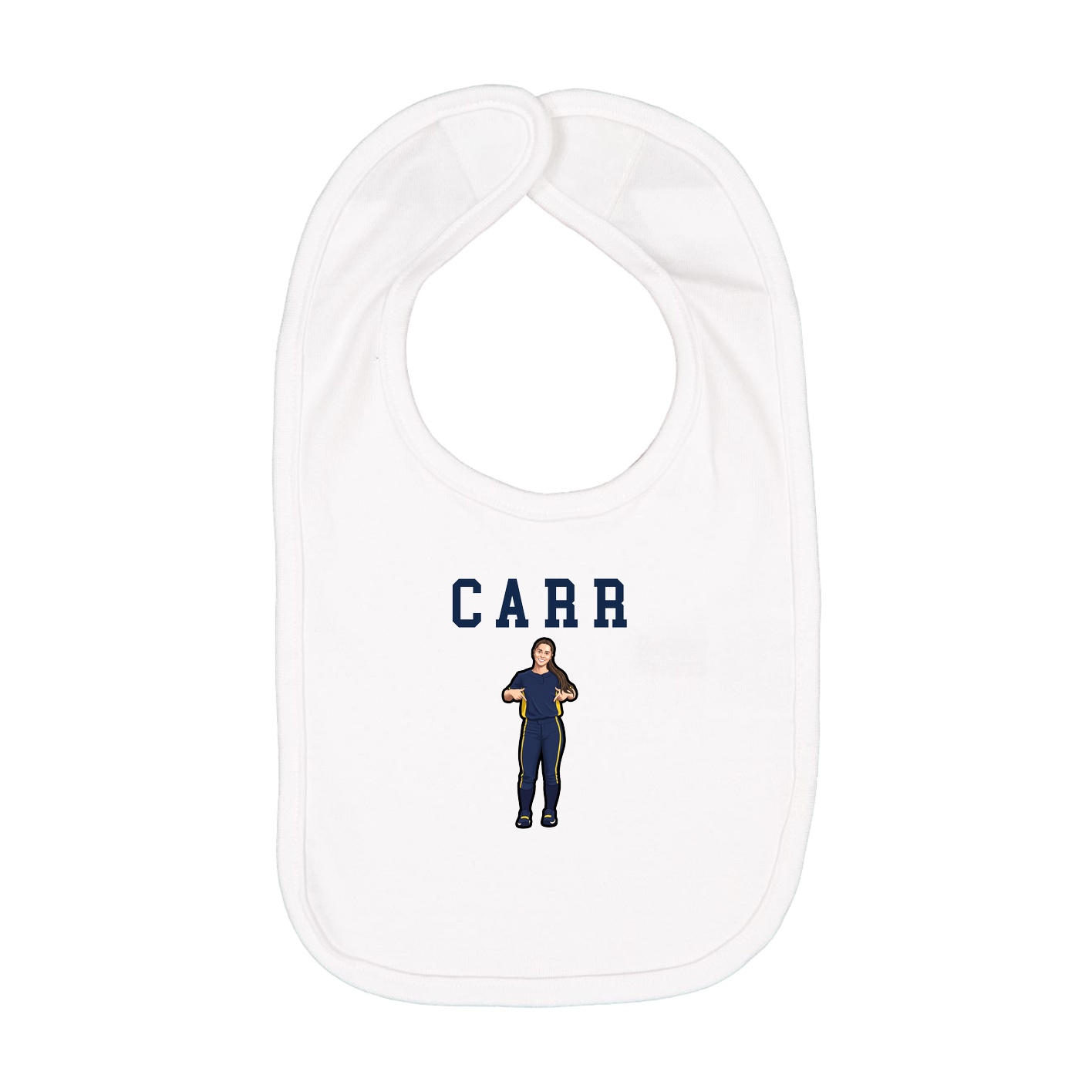 Infant Bib — Shirsey in White