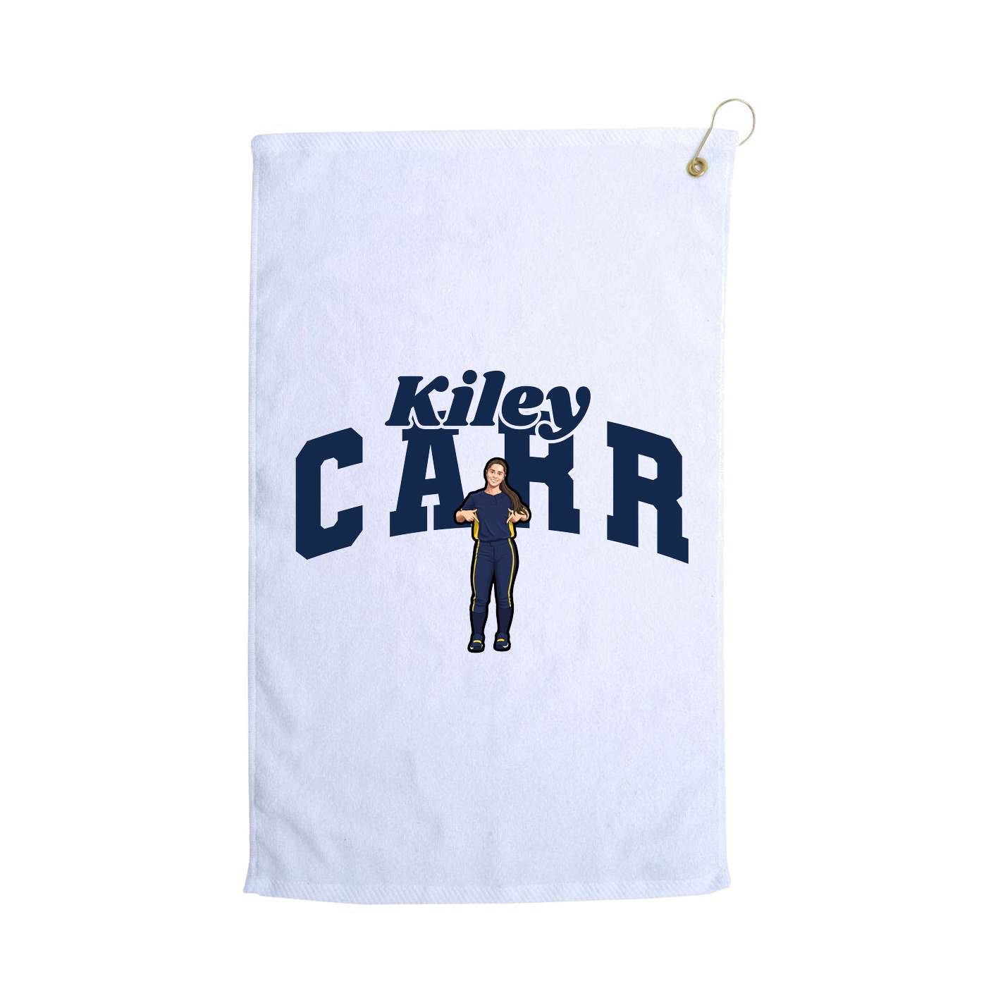 Golf Towel — Signature Arch in White