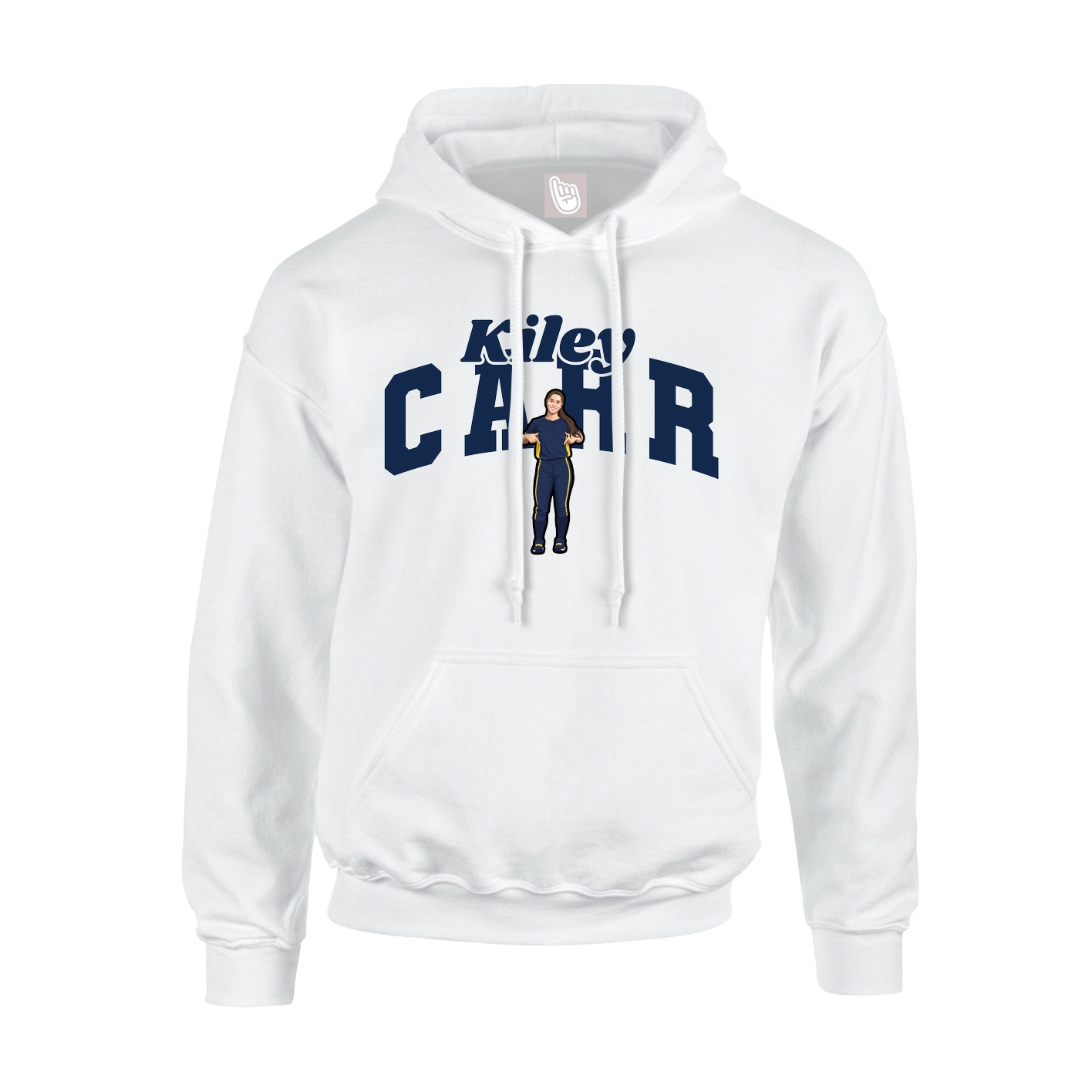 Hoodie — Signature Arch in White