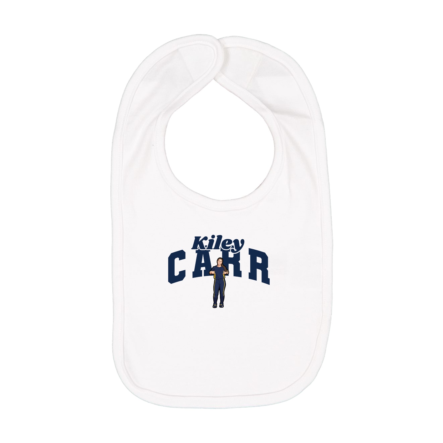 Infant Bib — Signature Arch in White