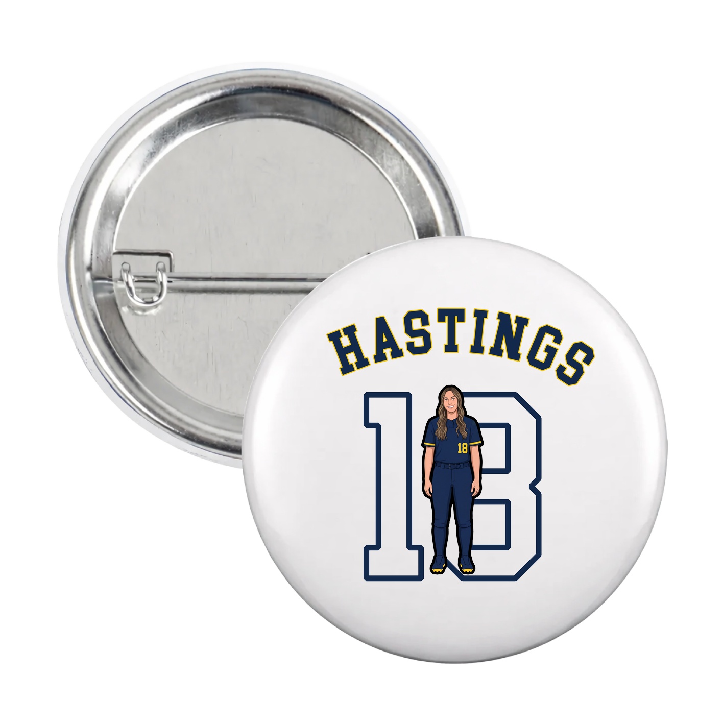 Game Day Button — Shirsey Arch in White