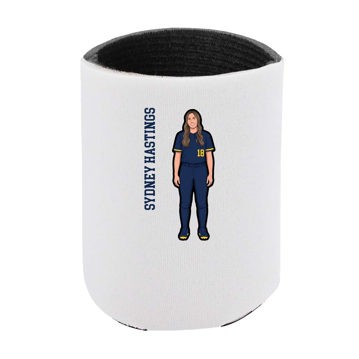 Can Holder — Name Vertical in White