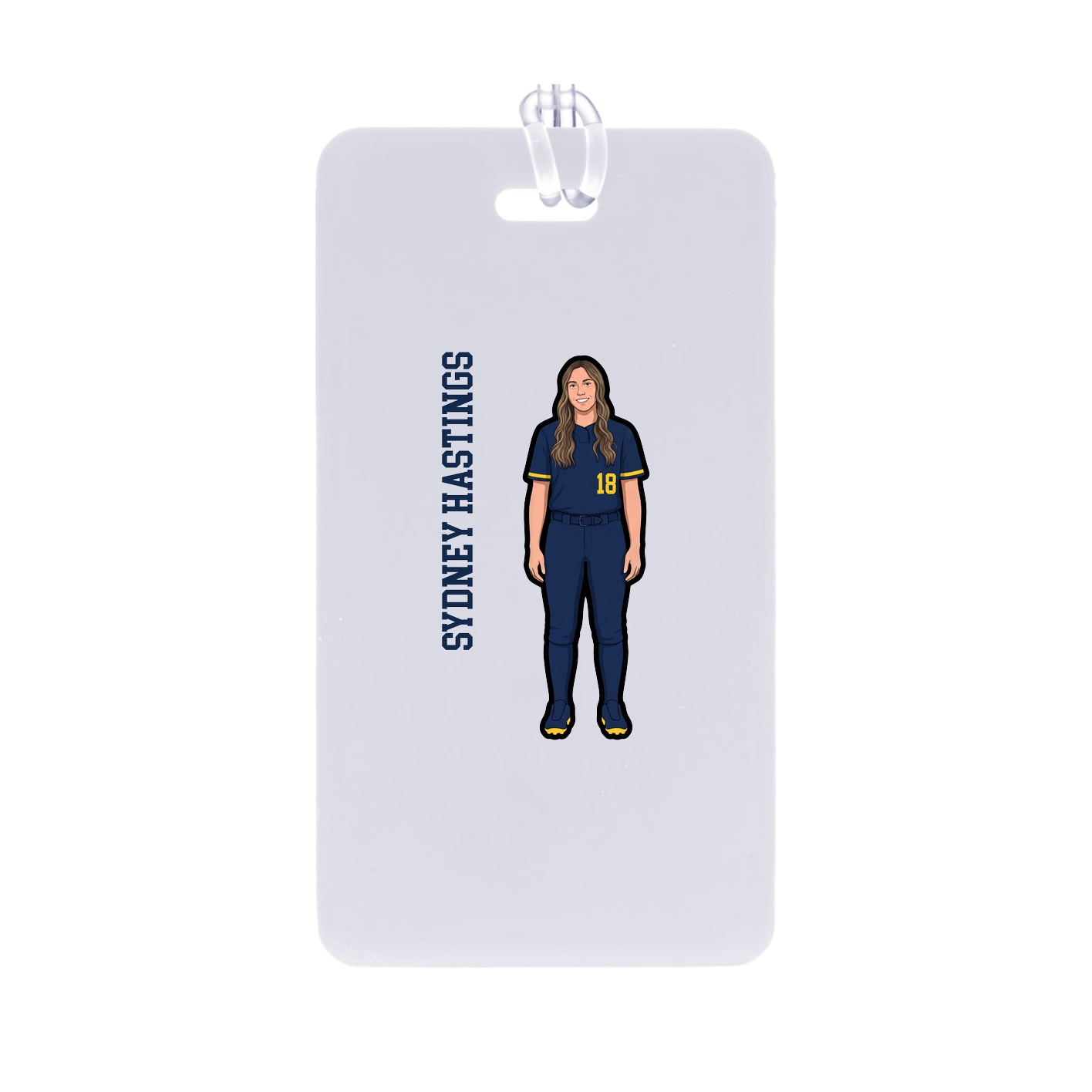 Bag Tag — Name Vertical in Classic