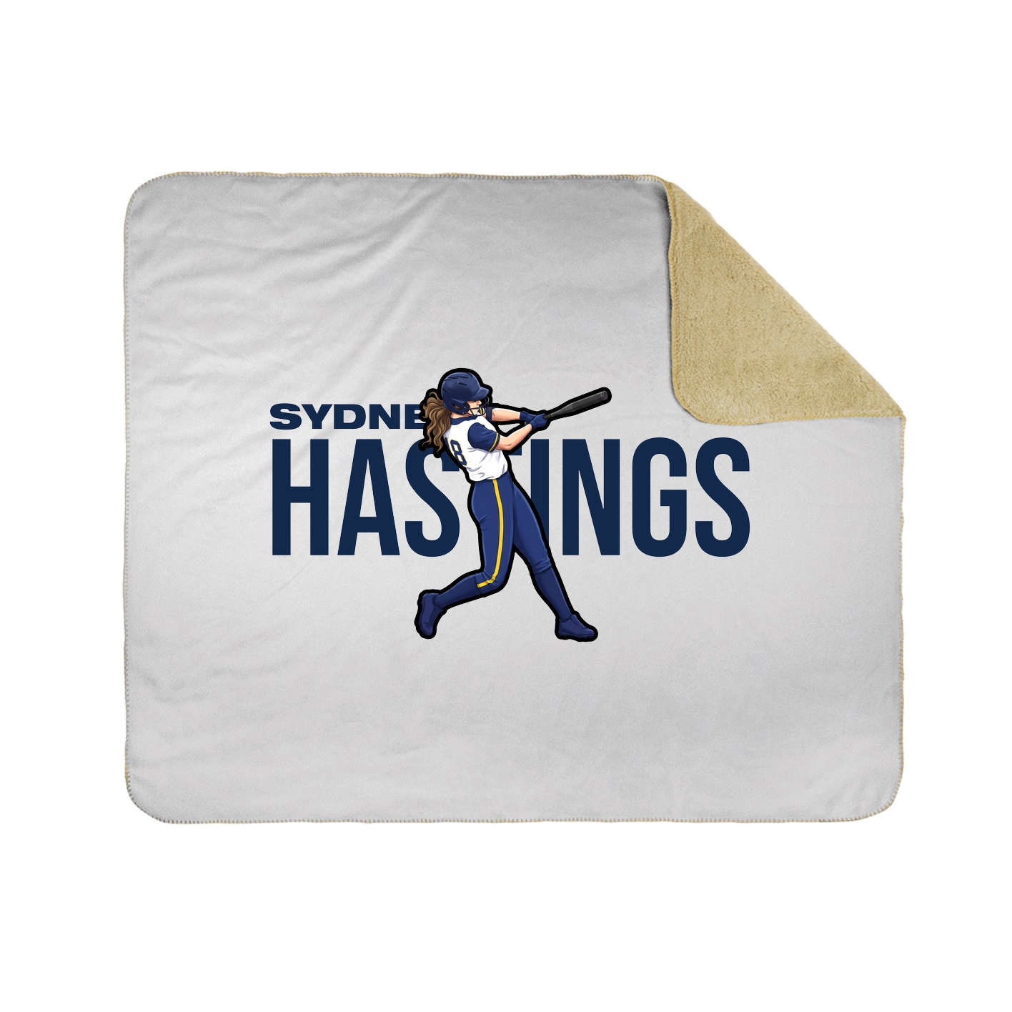 Throw Blanket — Player Name in White
