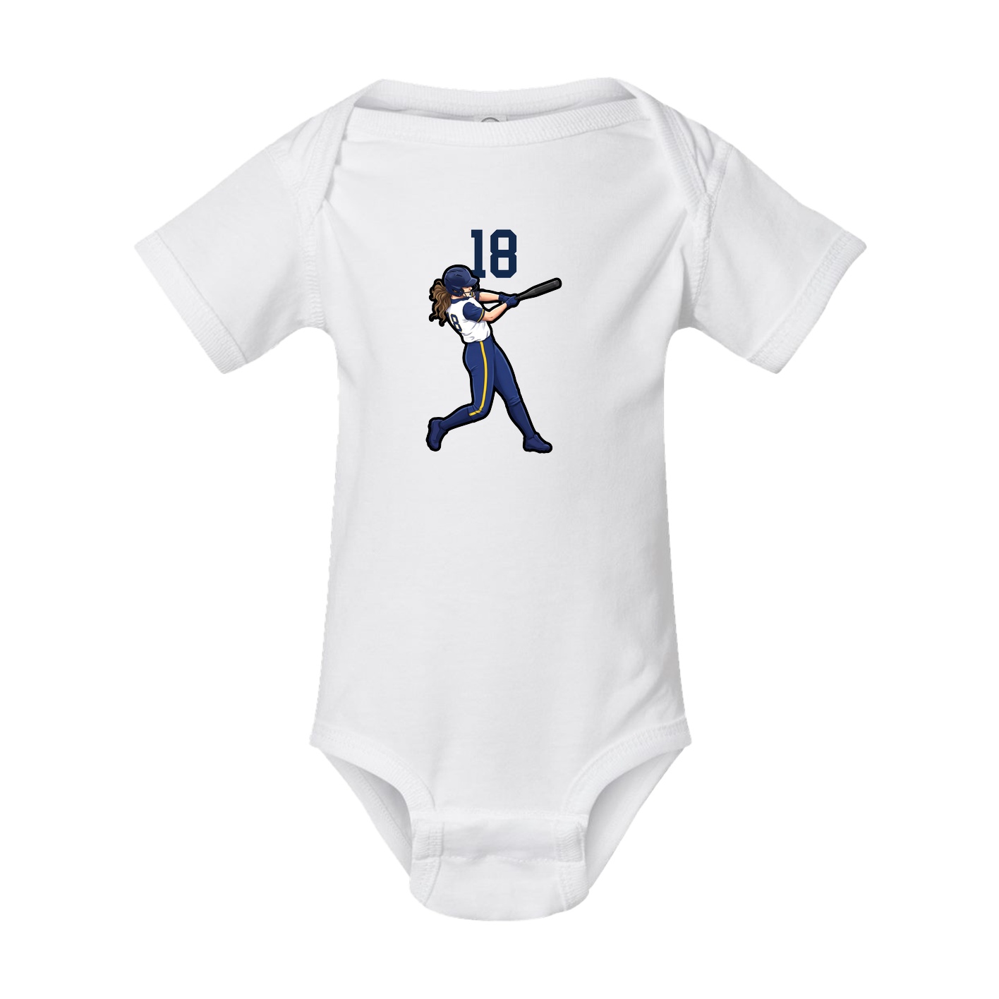 Baby Onesie — Number Top in White