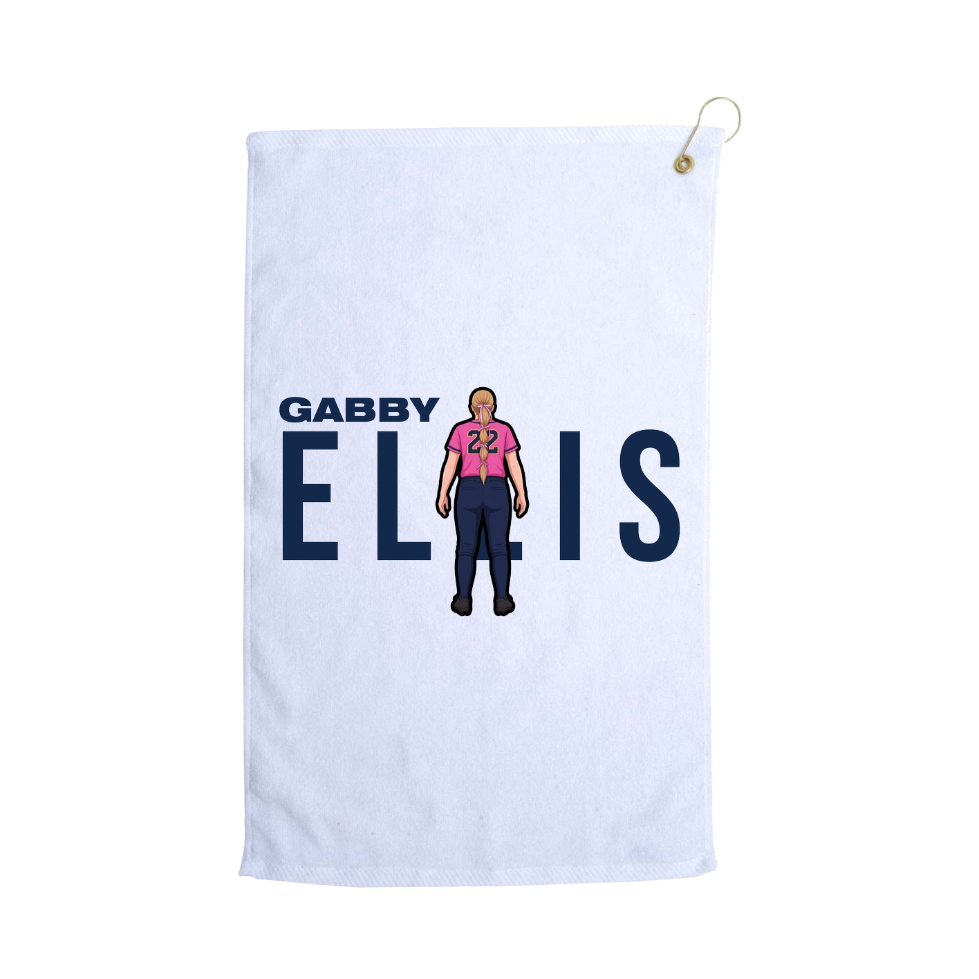 Golf Towel — Player Name in White
