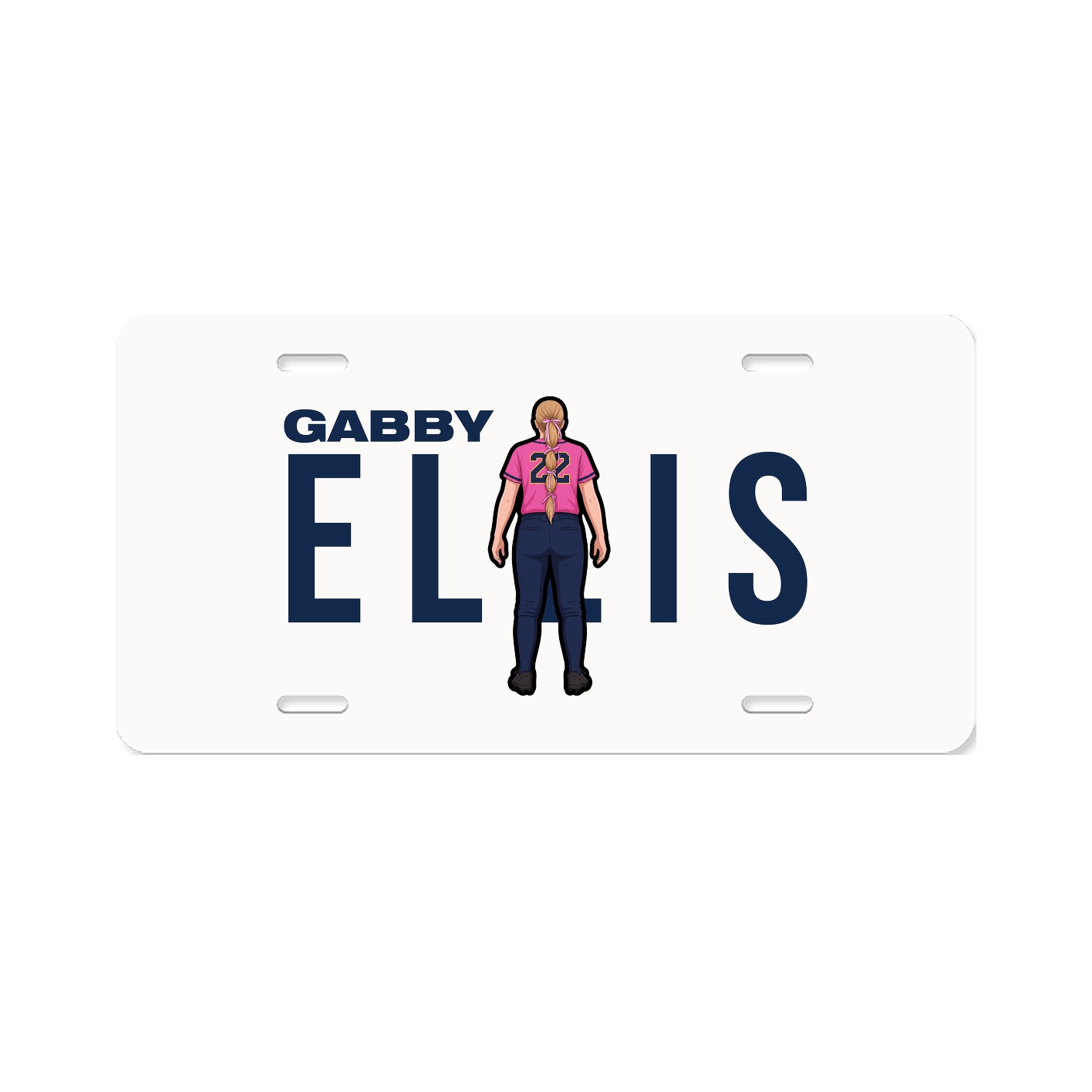 License Plate — Player Name in Classic