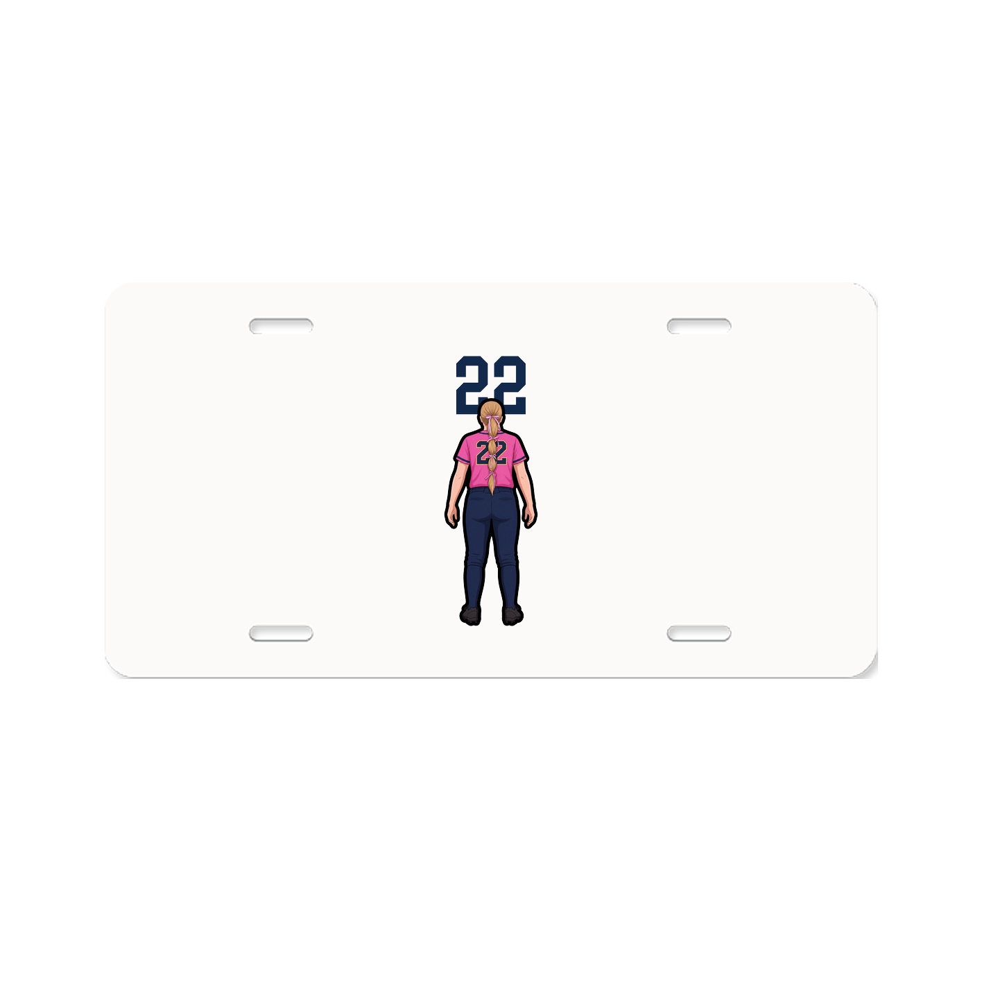 License Plate — Number Top in Classic