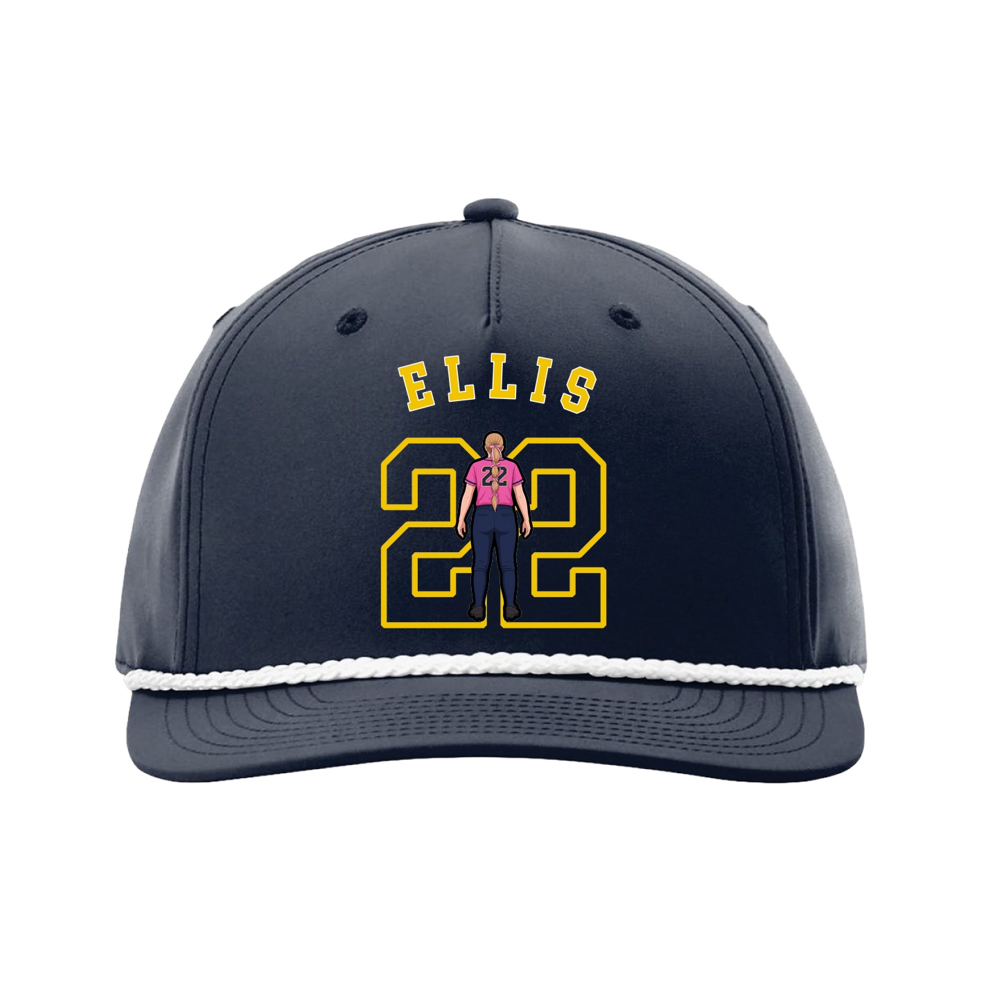 Five-Panel Classic Rope Cap — Shirsey Arch in Navy