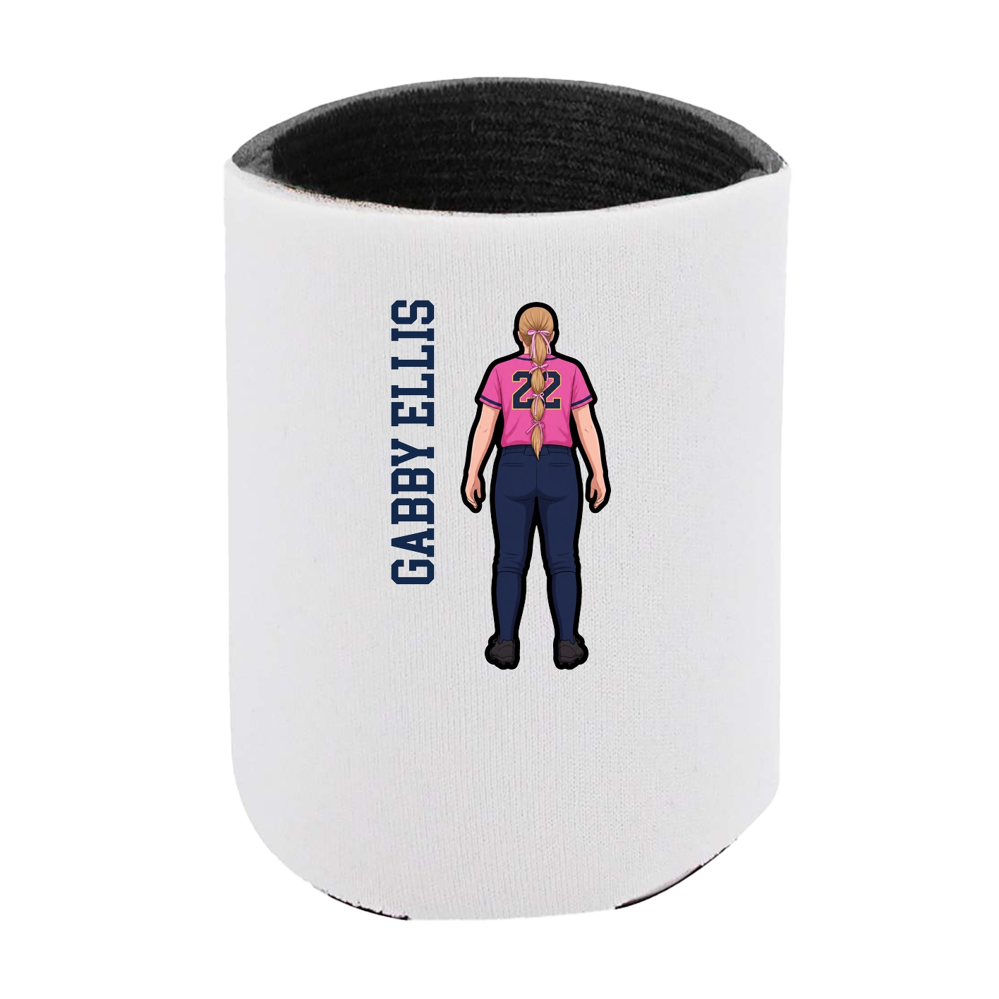 Can Holder — Name Vertical in White