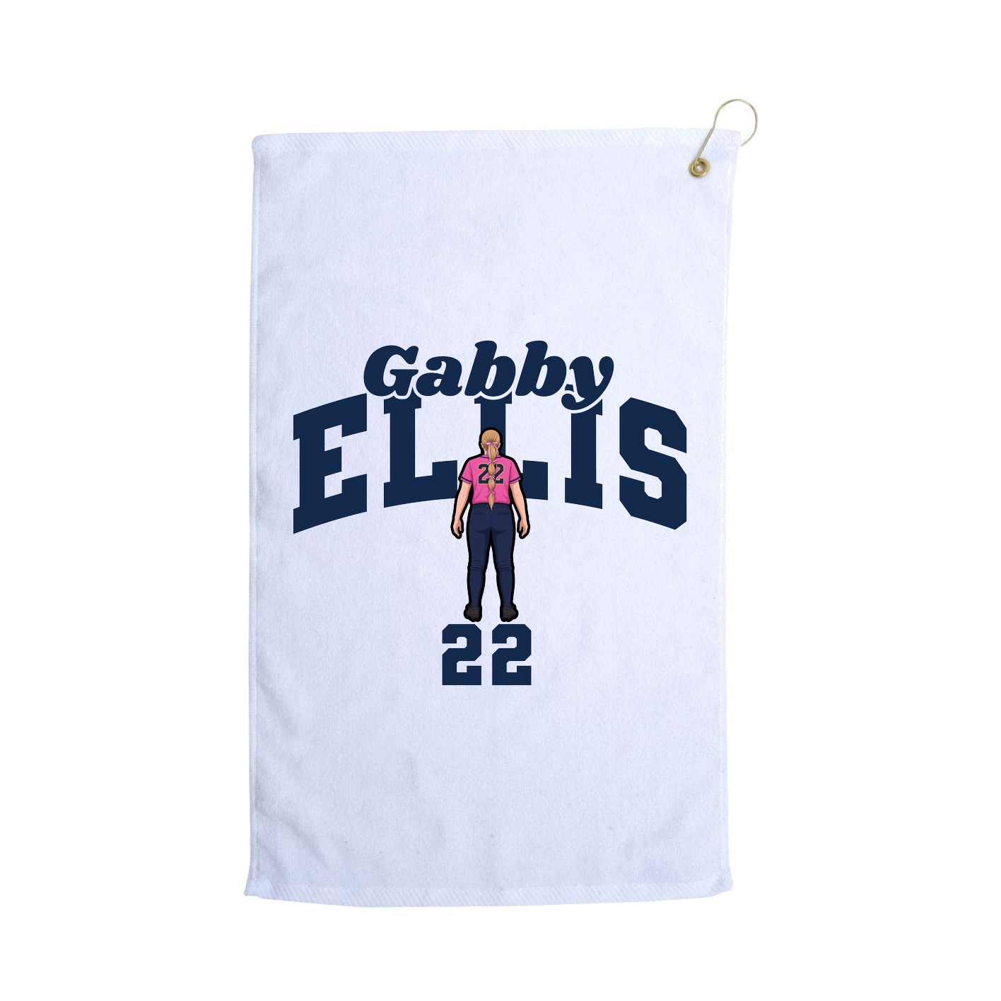 Golf Towel — Signature Arch in White