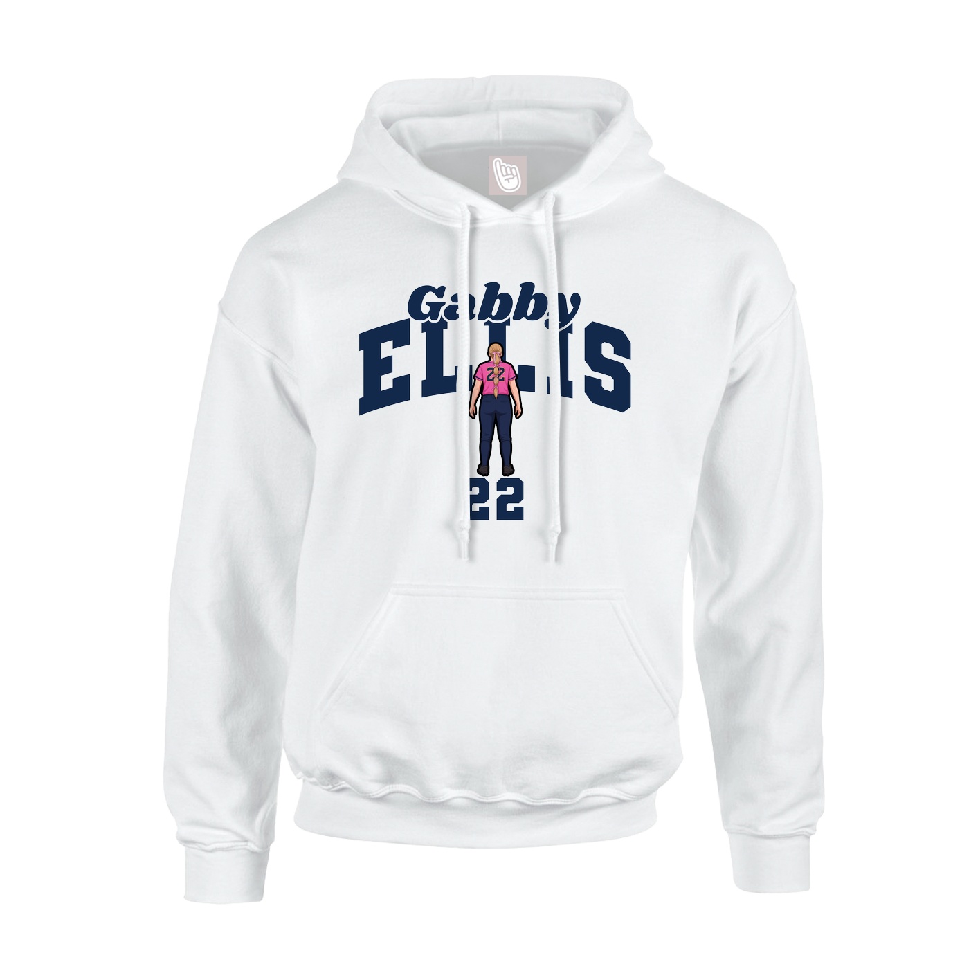Hoodie — Signature Arch in White