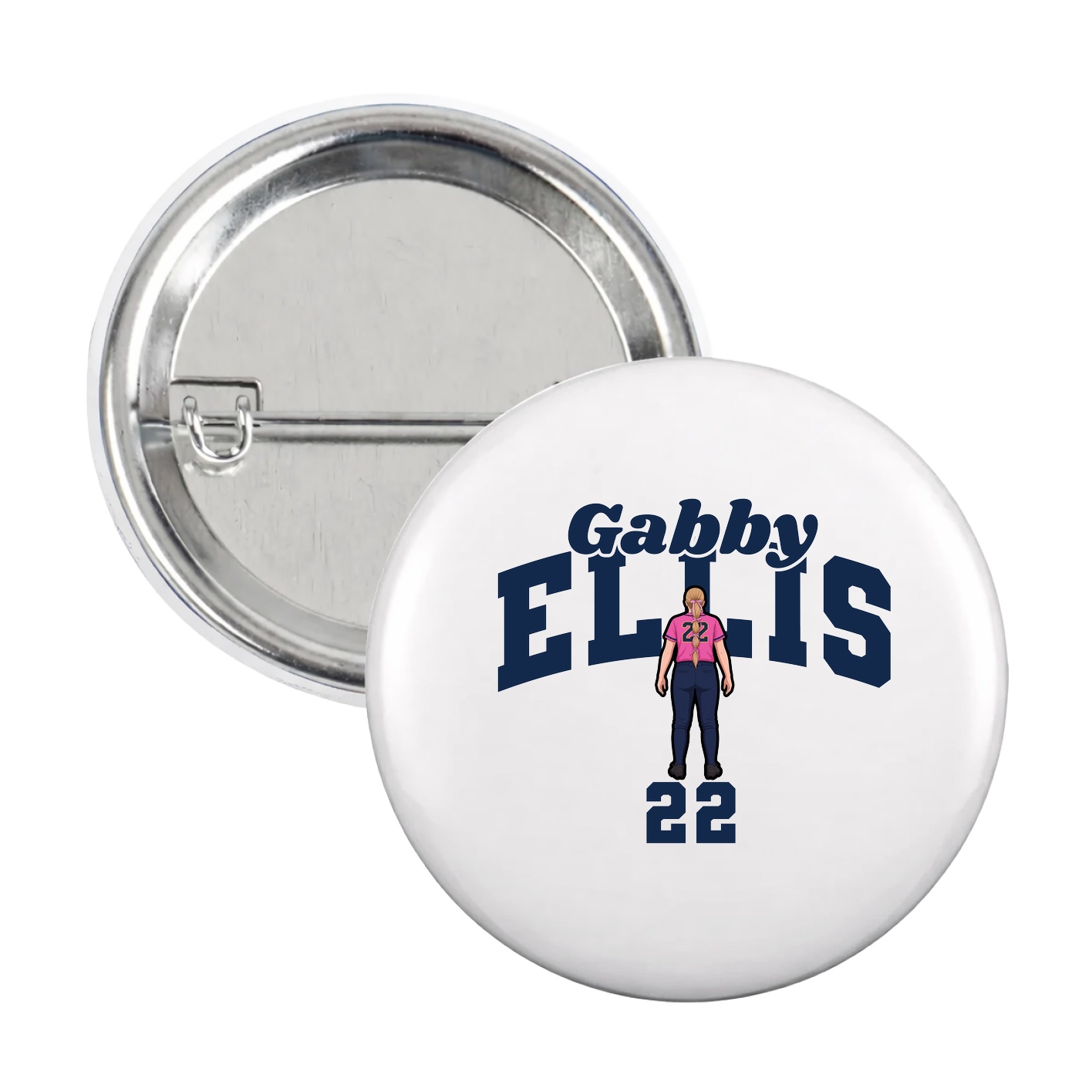 Game Day Button — Signature Arch in White