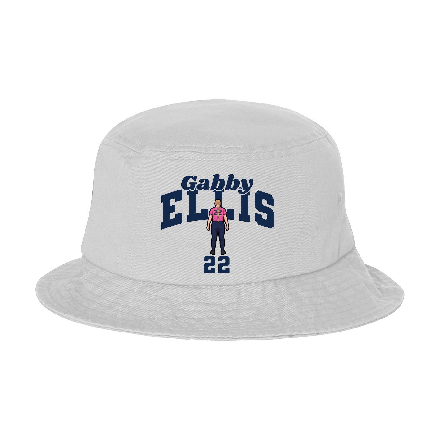 Bucket Cap — Signature Arch in White