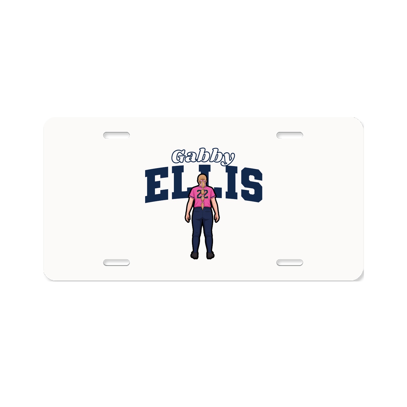 License Plate — Name Arch in Classic