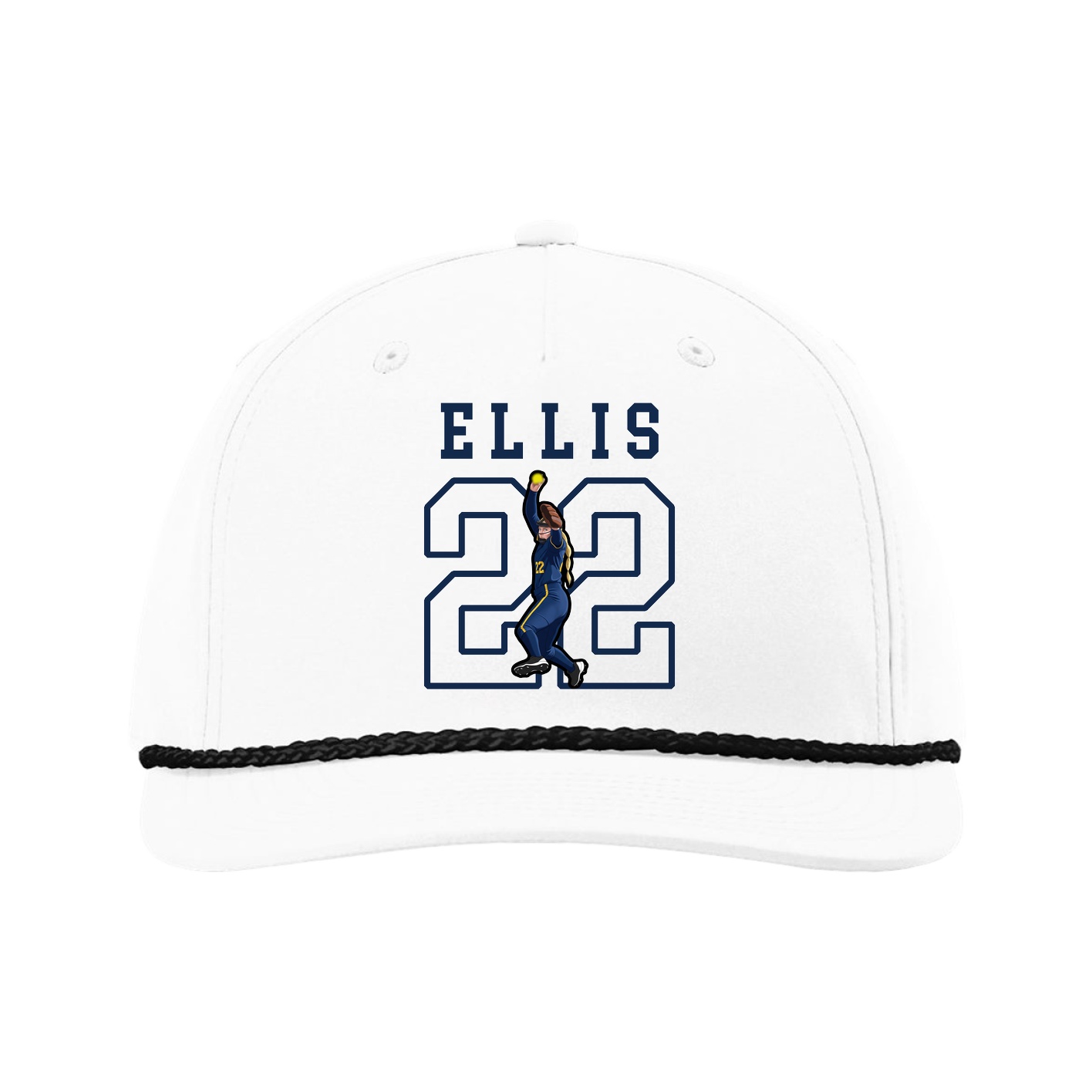 Five-Panel Classic Rope Cap — Shirsey in White