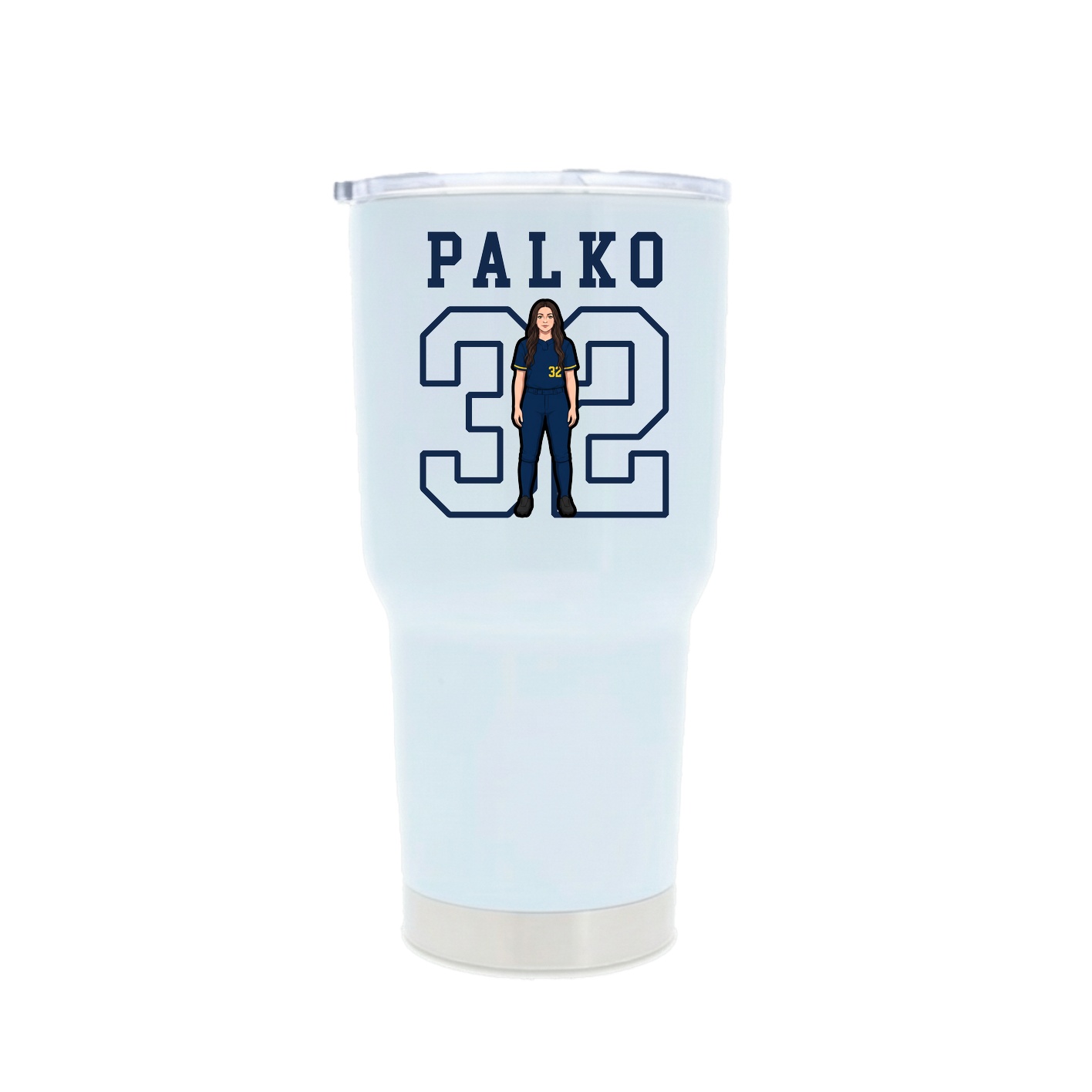 30oz Stainless Steel Tumbler — Shirsey in White