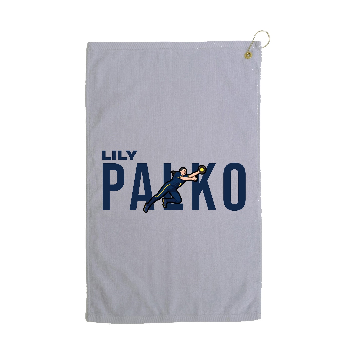 Golf Towel — Player Name in Grey