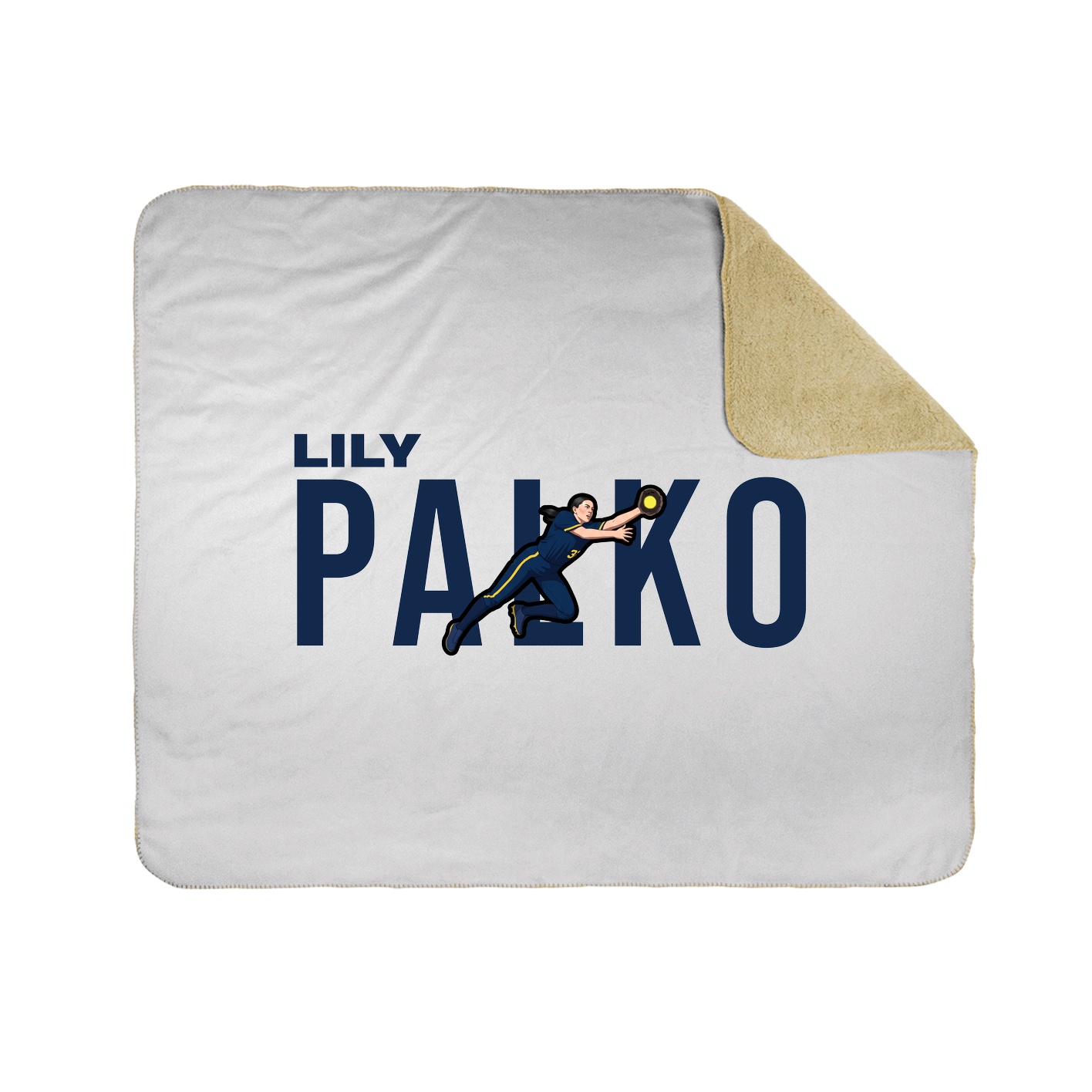 Throw Blanket — Player Name in White