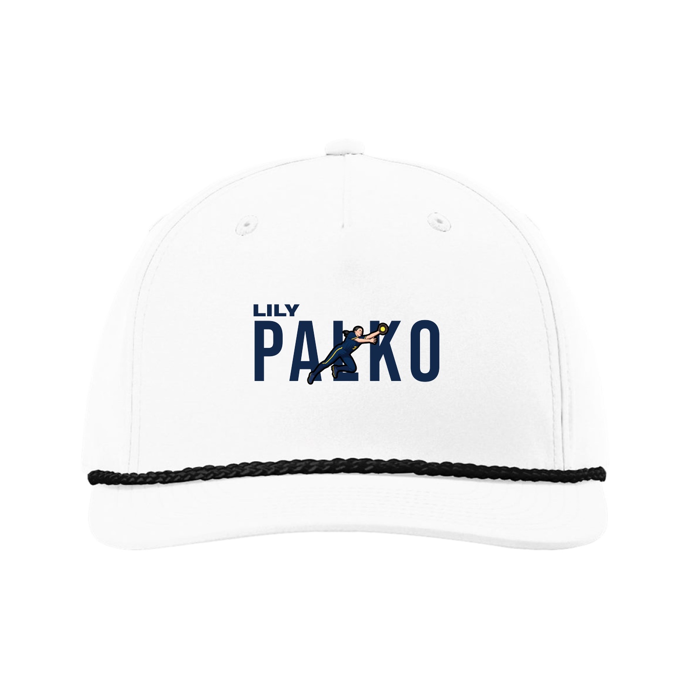 Five-Panel Classic Rope Cap — Player Name in White