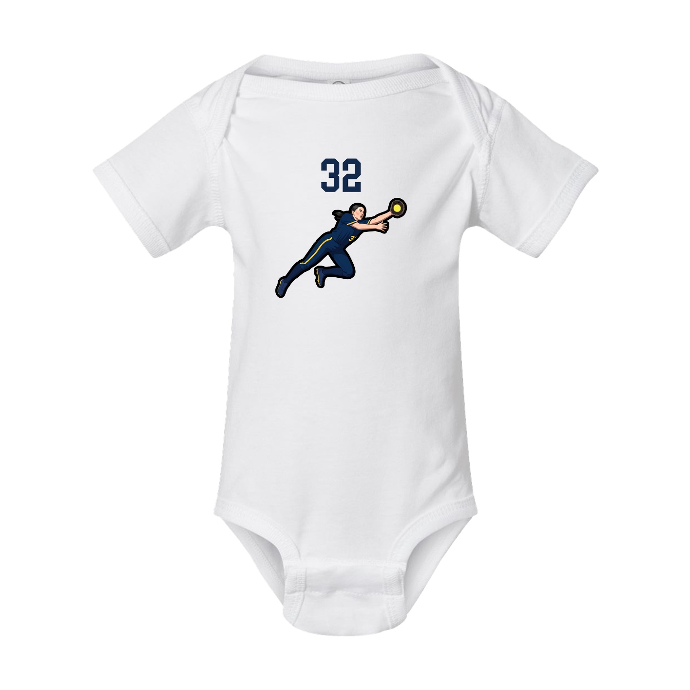 Baby Onesie — Number Top in White