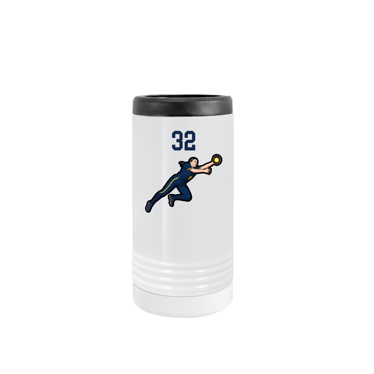 Slim Beverage Holder — Number Top in White