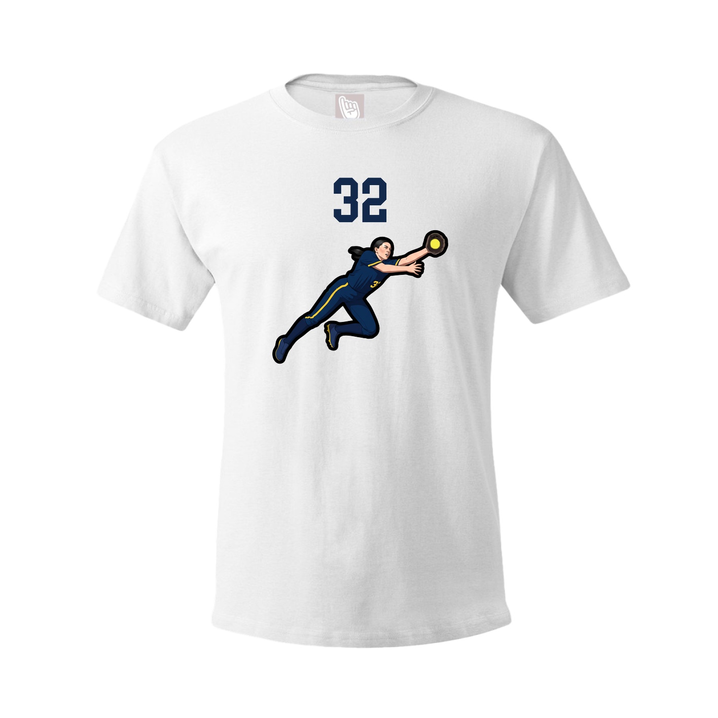 Youth Tee — Number Top in White