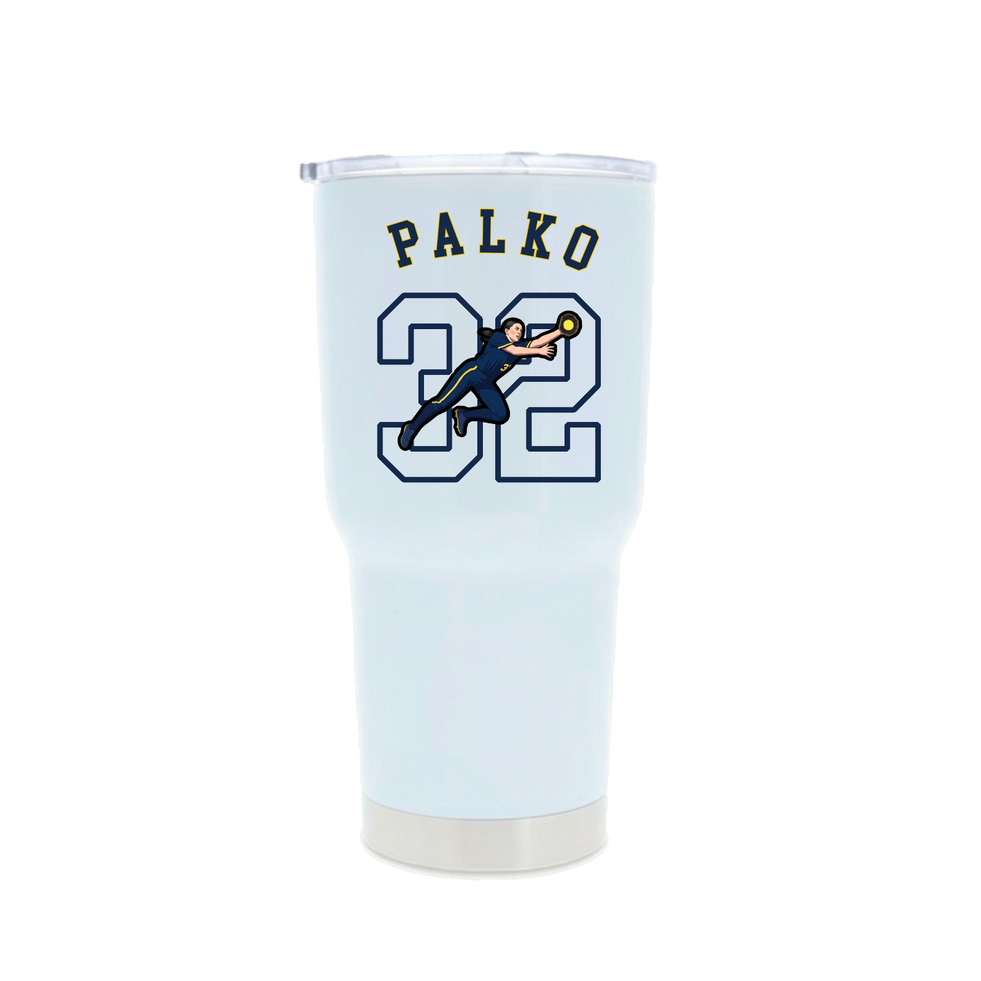 30oz Stainless Steel Tumbler — Shirsey Arch in White