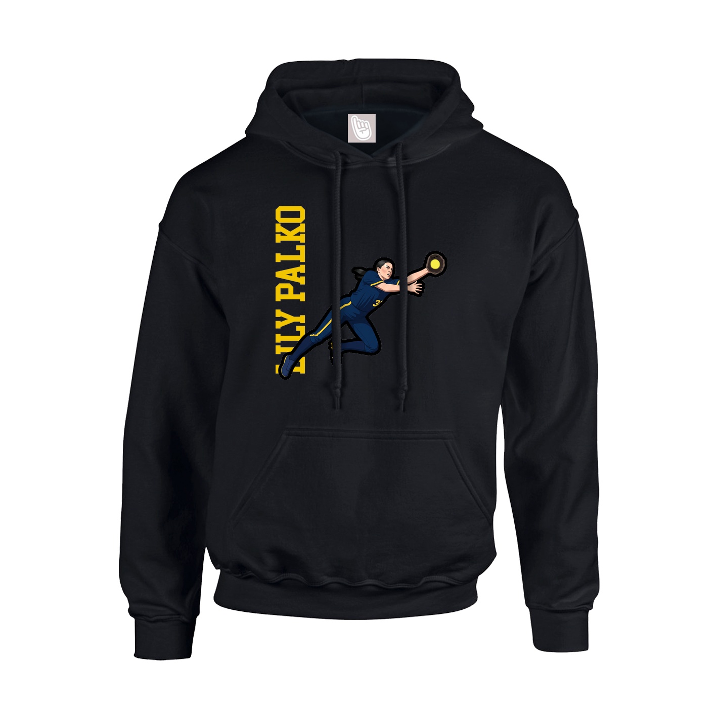 Hoodie — Name Vertical in Black