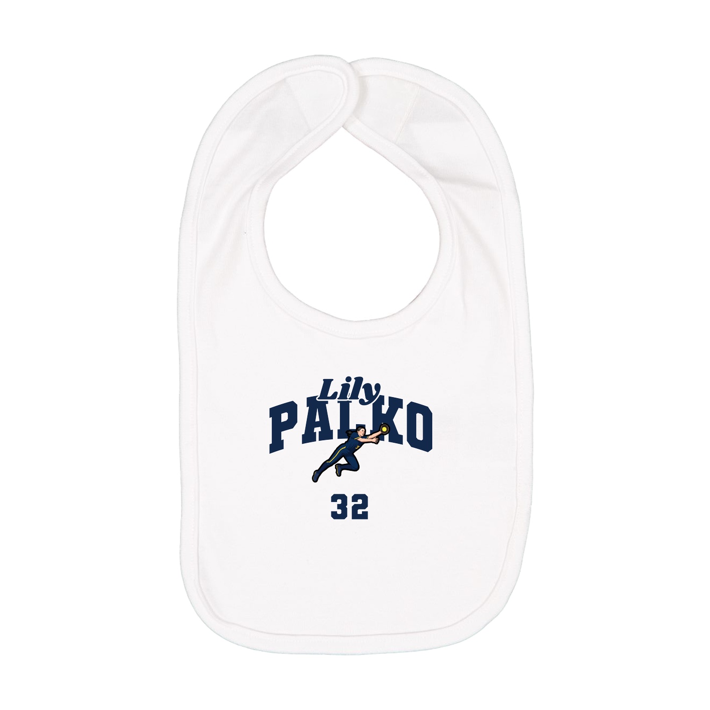 Infant Bib — Signature Arch in White